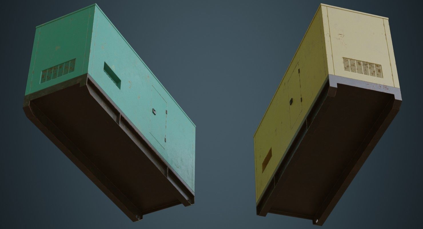 Generator 2B Low-poly 3D model_2