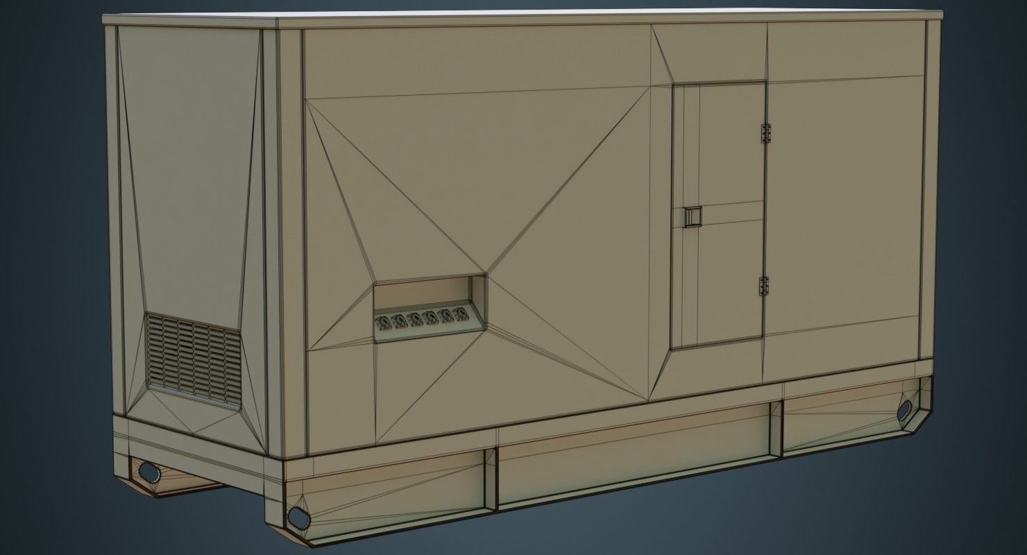 Generator 2B Low-poly 3D model_11