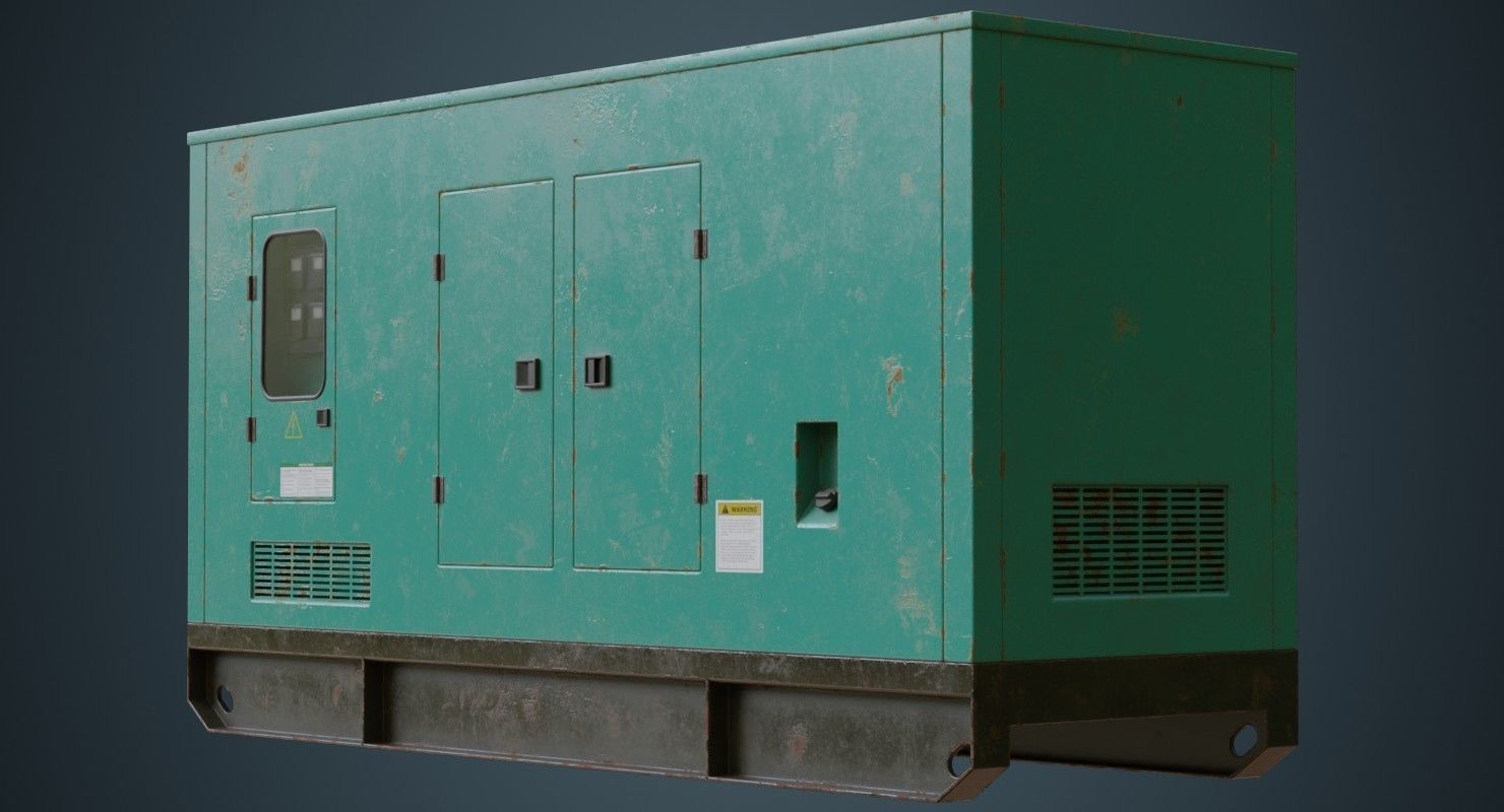 Generator 2B Low-poly 3D model_6