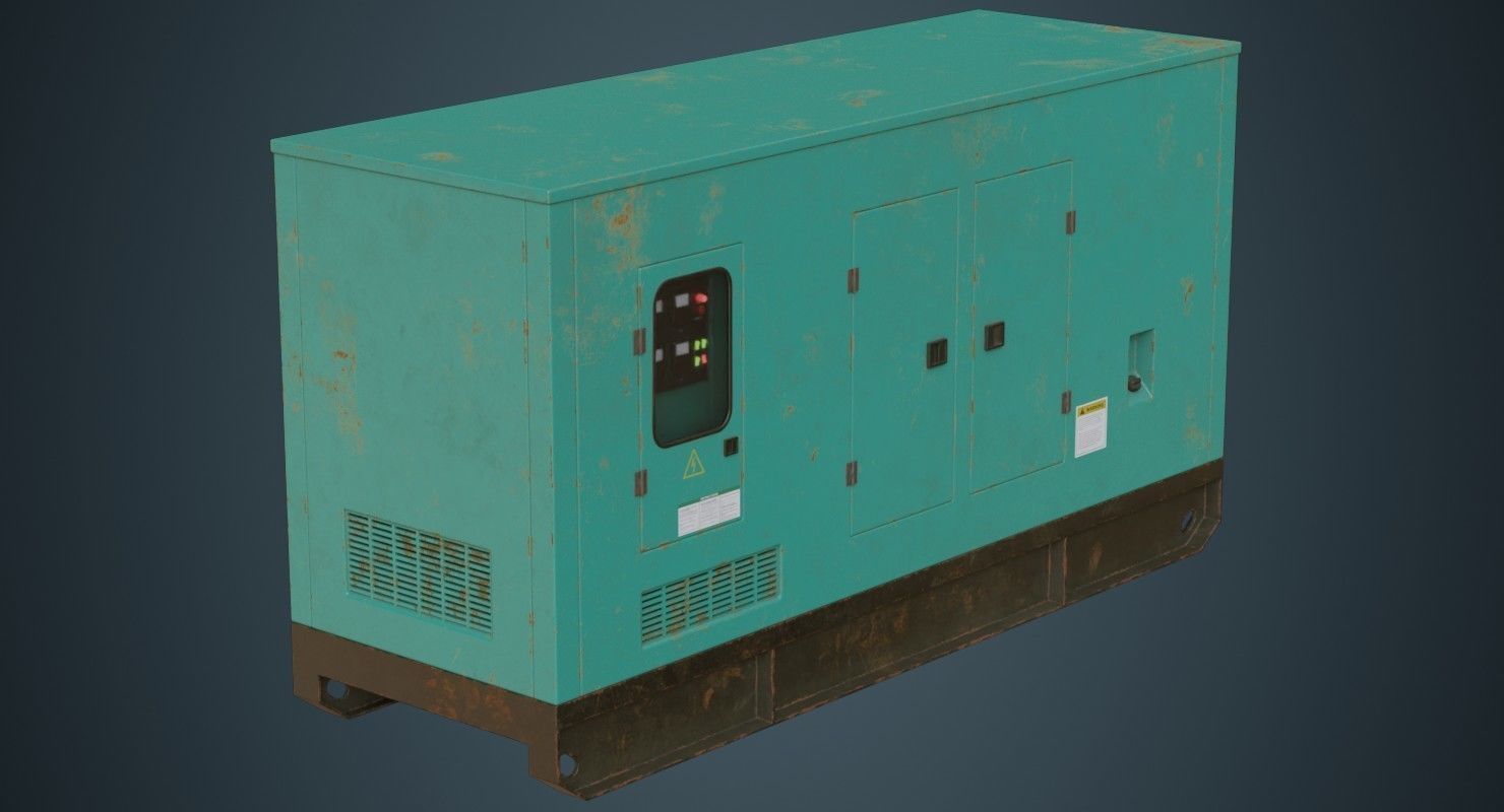 Generator 2B Low-poly 3D model_3