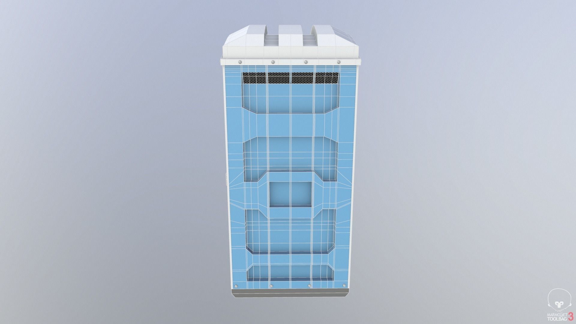 Portable Toilet Low-poly 3D model_9