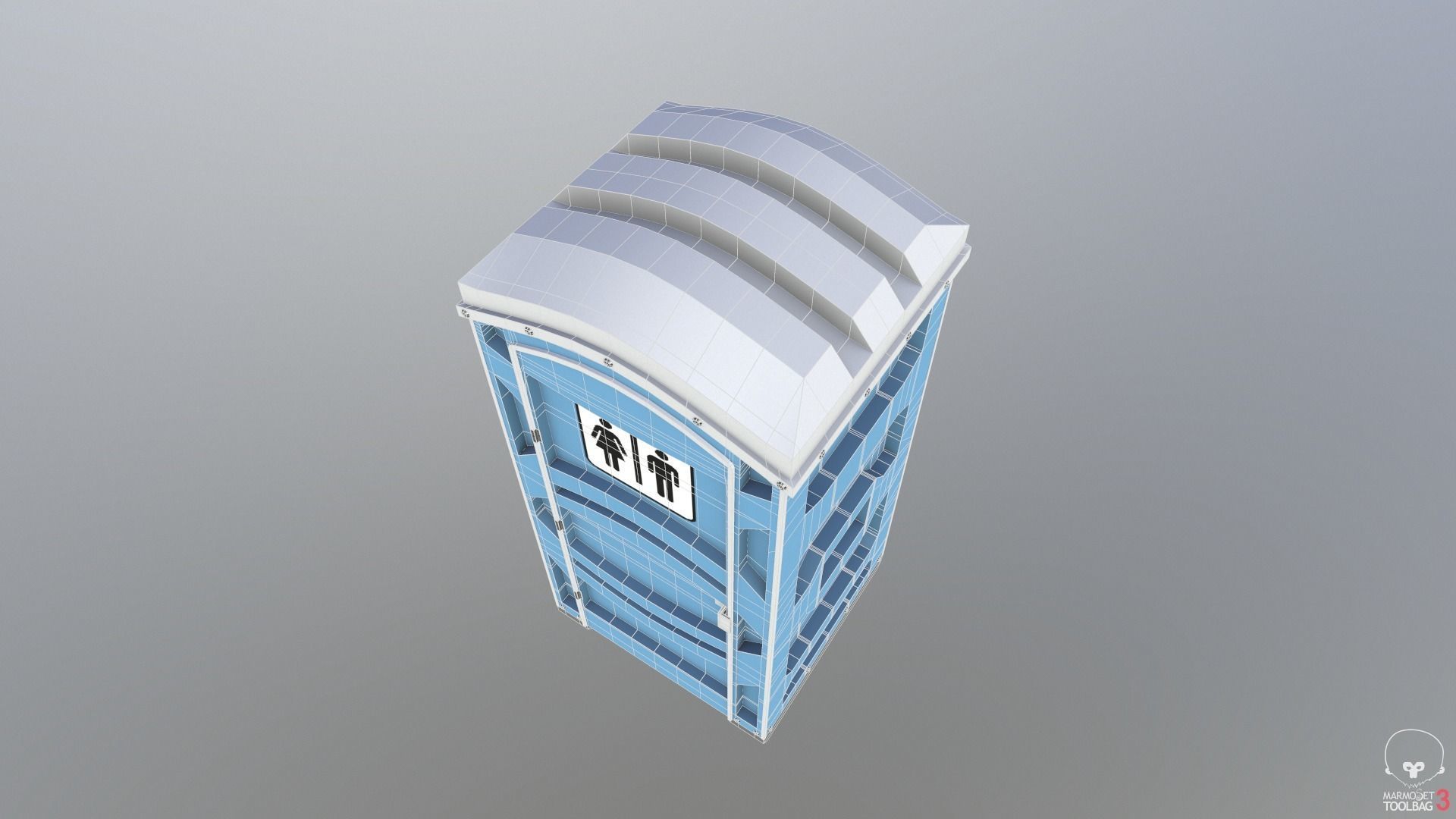 Portable Toilet Low-poly 3D model_10