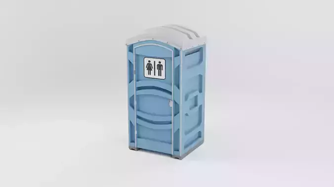Portable Toilet Low-poly 3D model