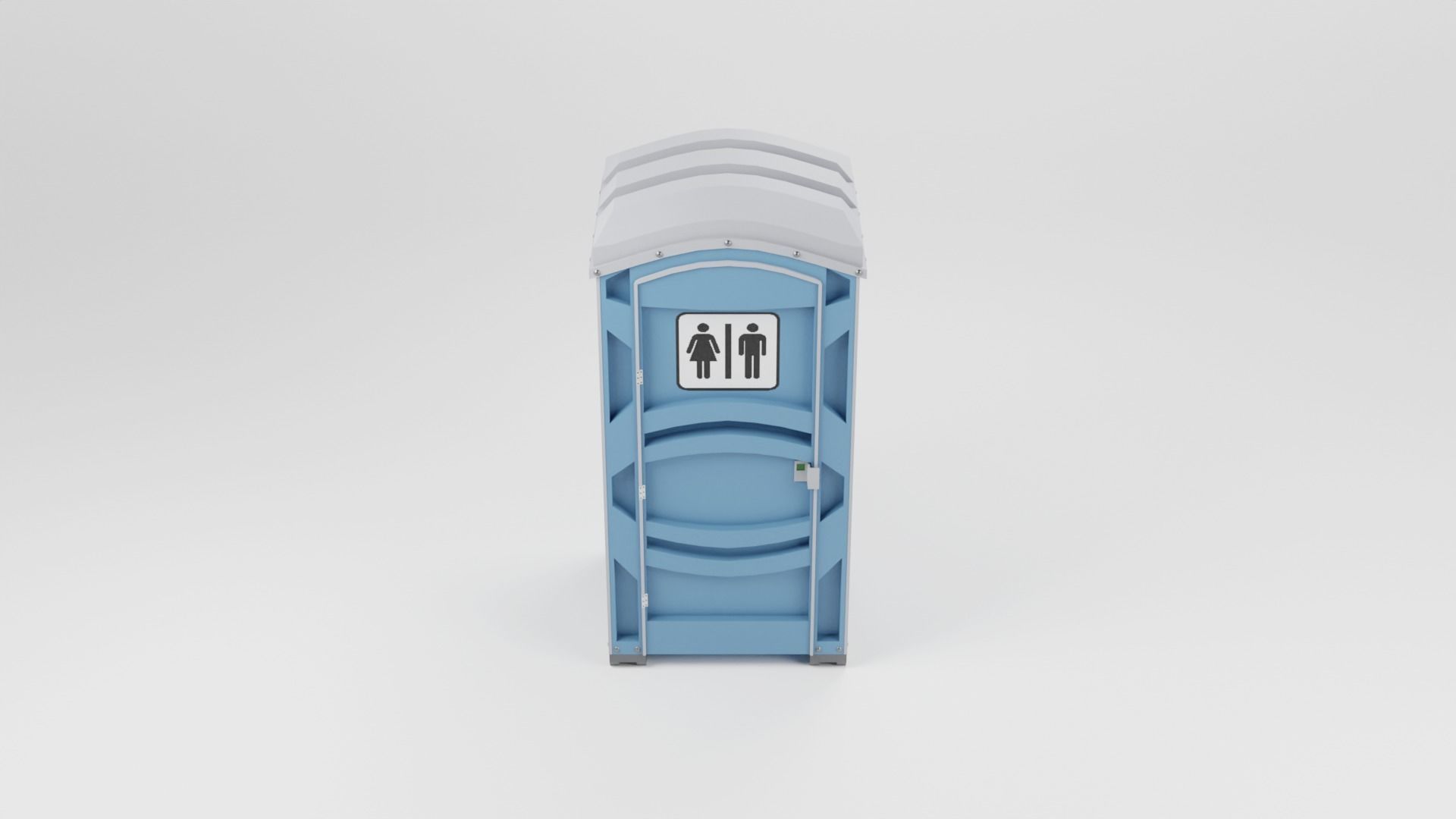 Portable Toilet Low-poly 3D model_3