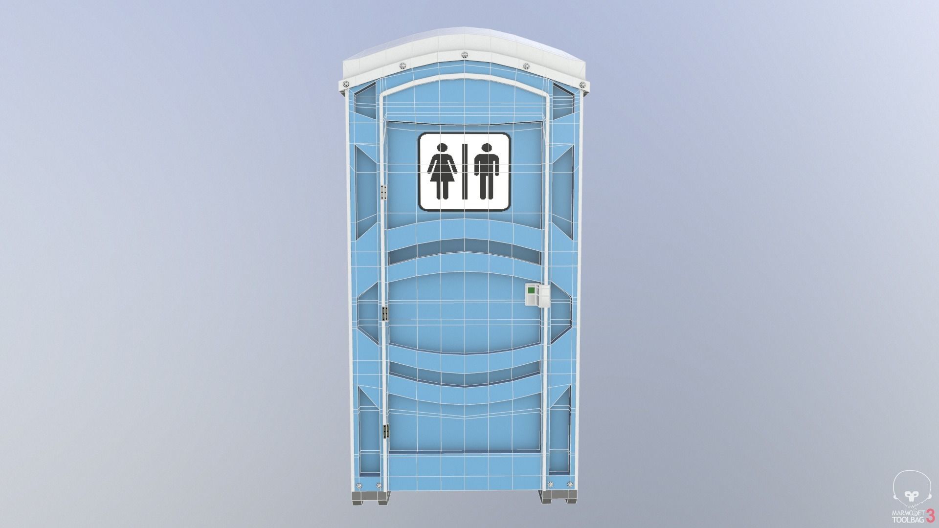 Portable Toilet Low-poly 3D model_12