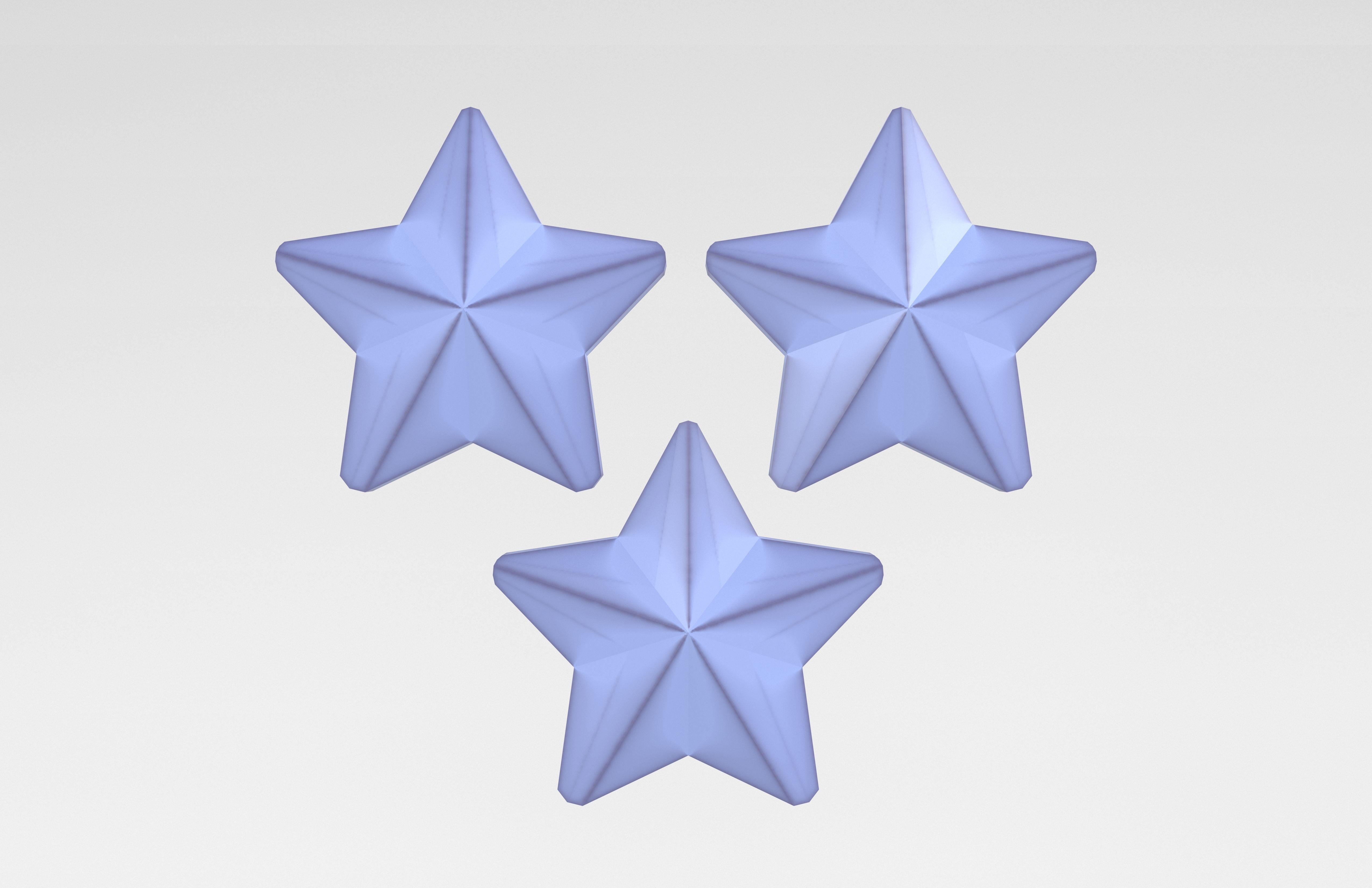 Three Star Pack Low-poly 3D model_22