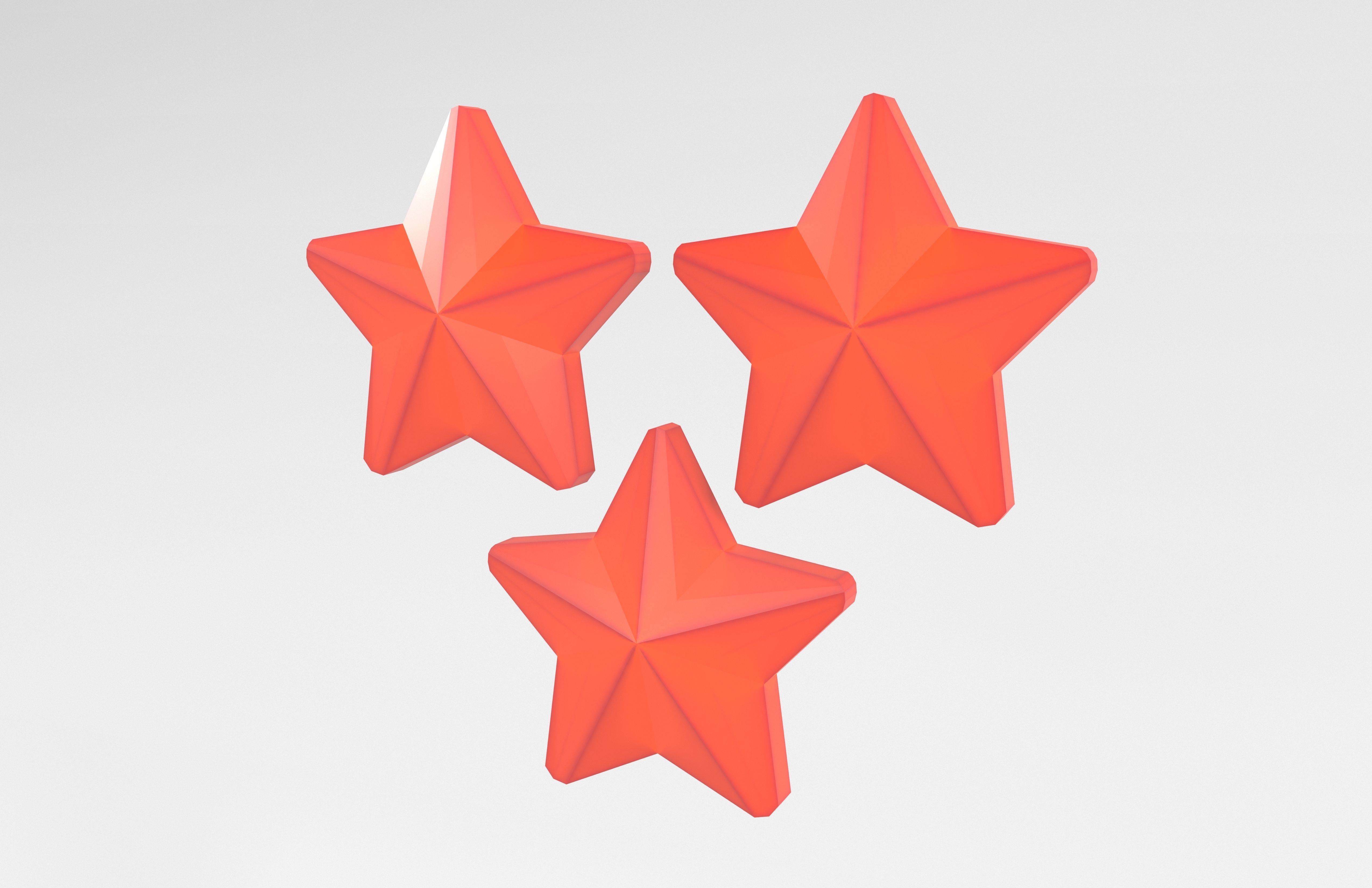 Three Star Pack Low-poly 3D model_18