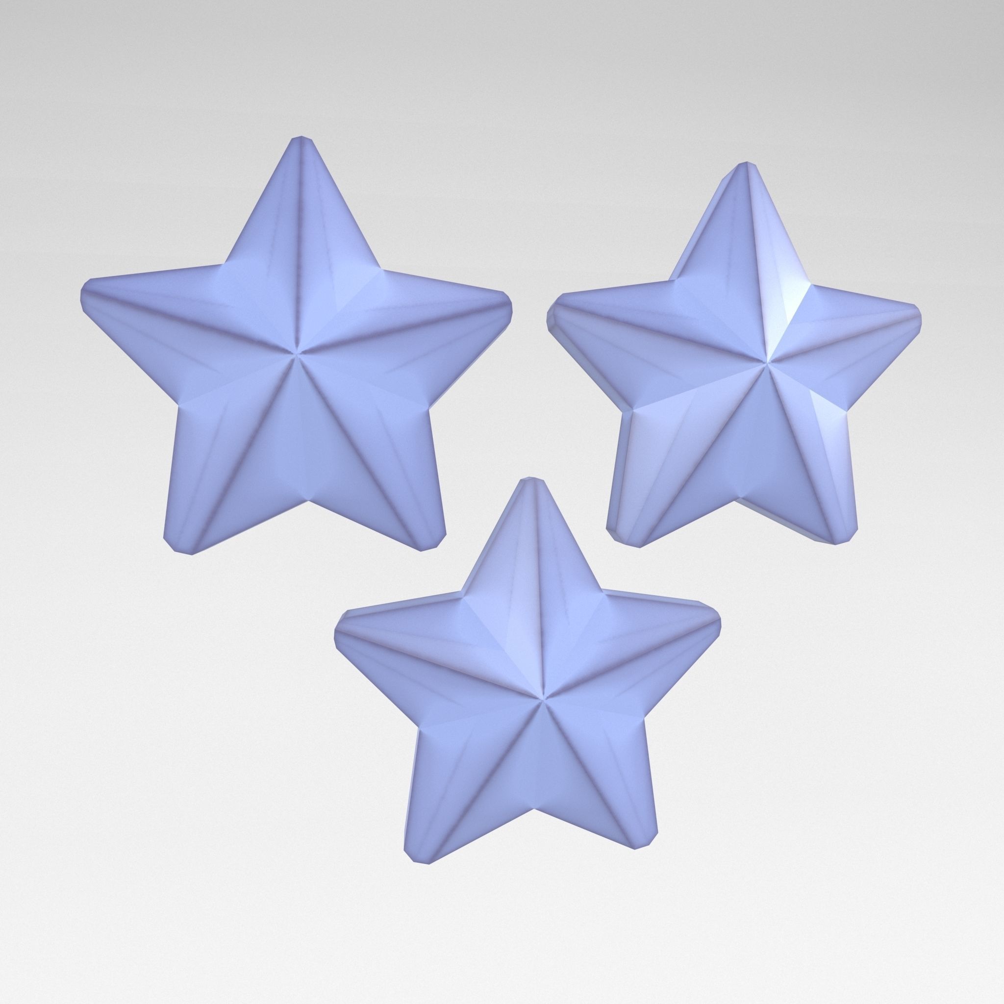 Three Star Pack Low-poly 3D model_21