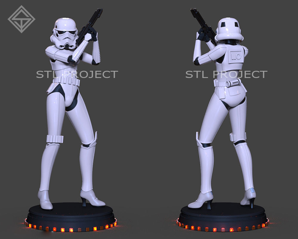 Trooper Female Suit 3D print model_1