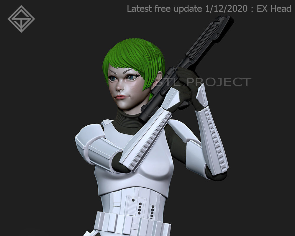 Trooper Female Suit 3D print model_3