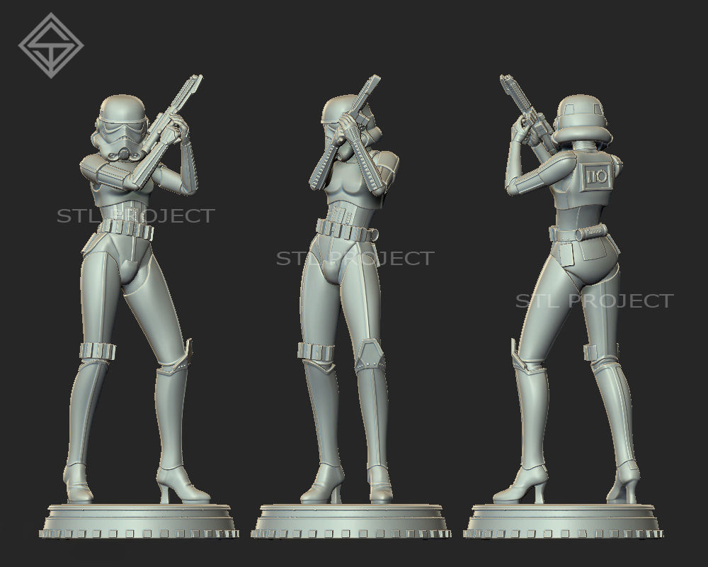 Trooper Female Suit 3D print model_2