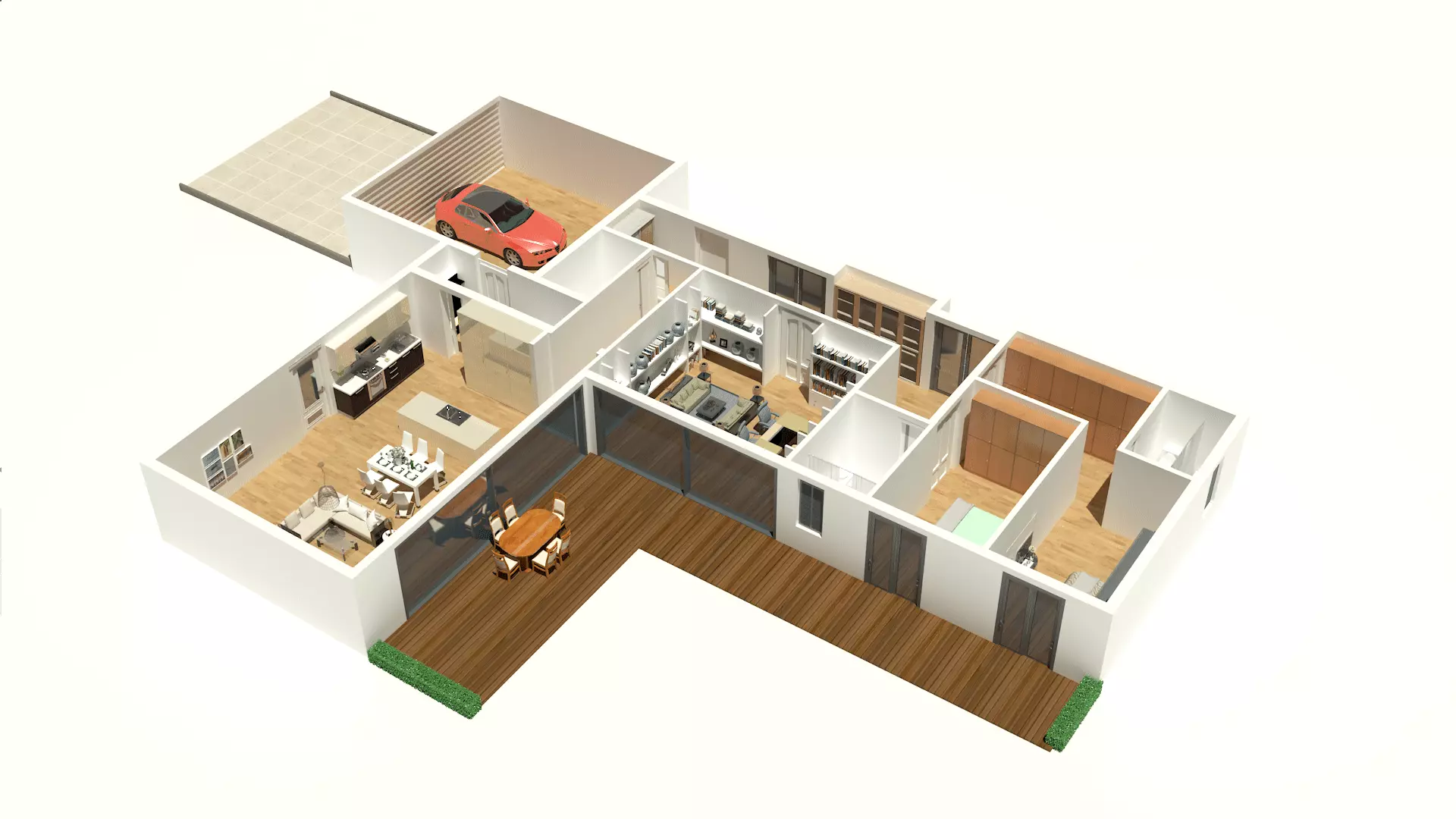 house interior and exterior 3D model_0