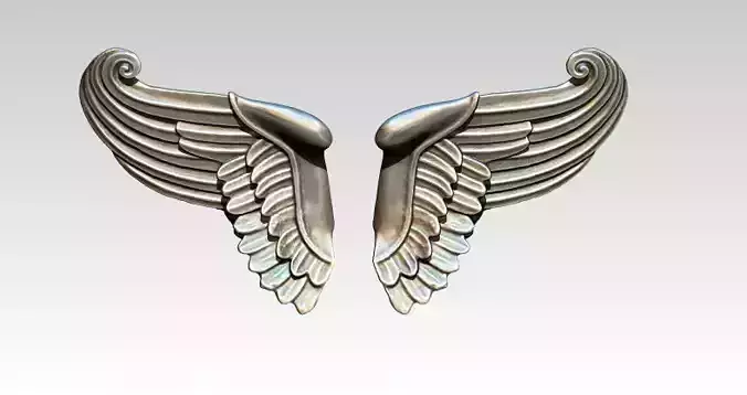 Wing bird angel pair 3D print model