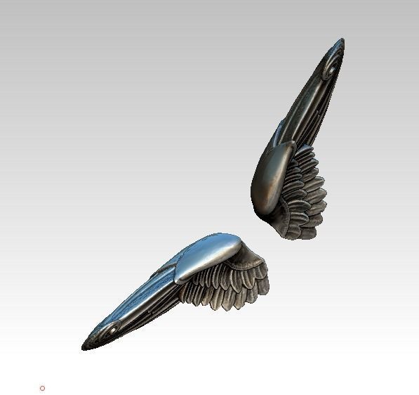 Wing bird angel pair 3D print model_3