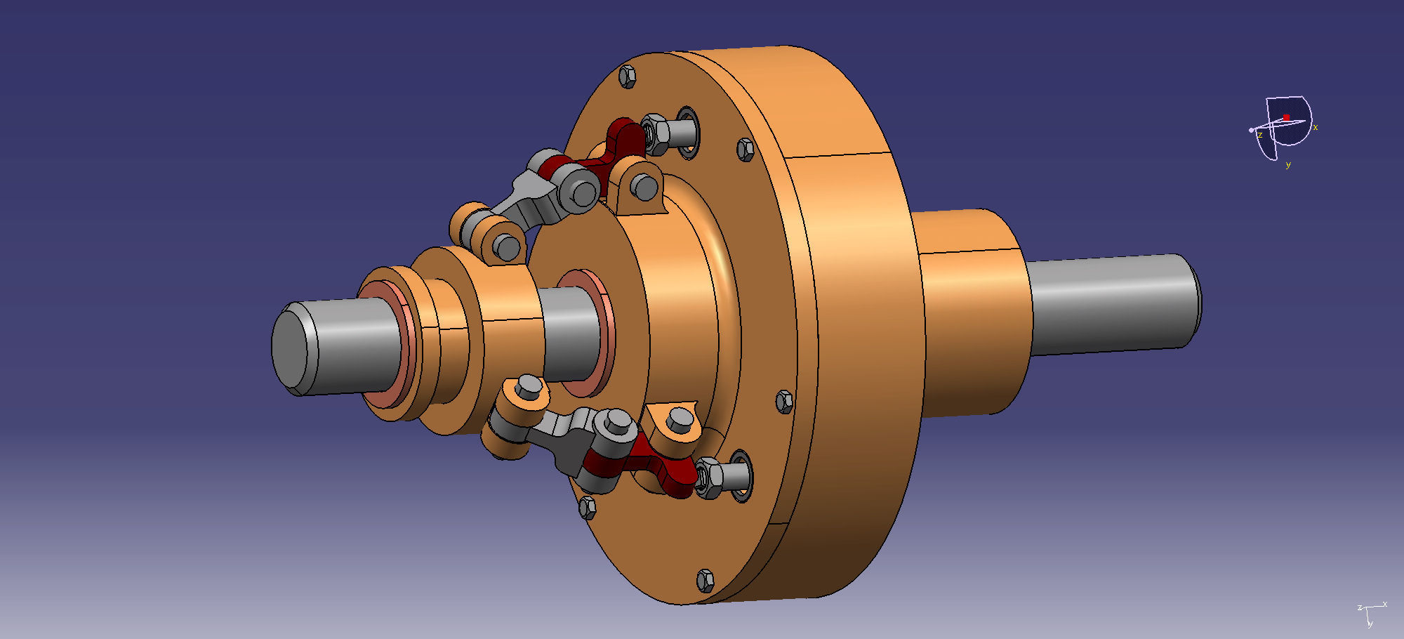 Multi plate Disc clutch 3D print model_5
