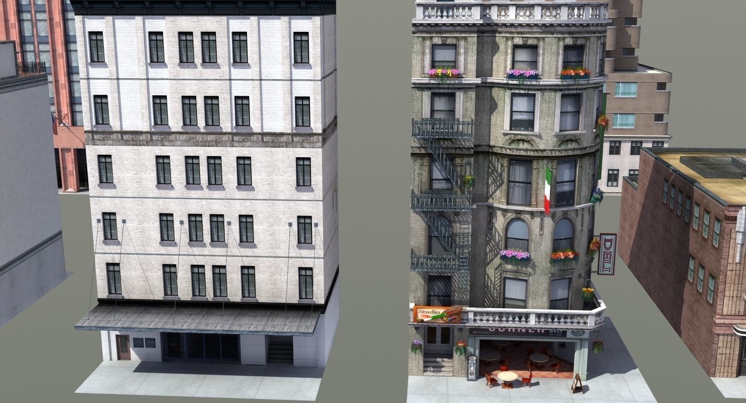 8 City Buildings 3D model_7