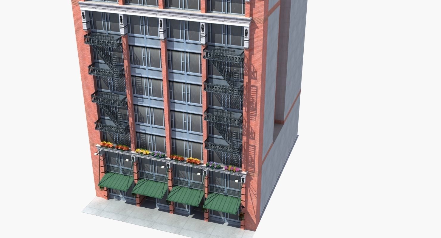 8 City Buildings 3D model_35