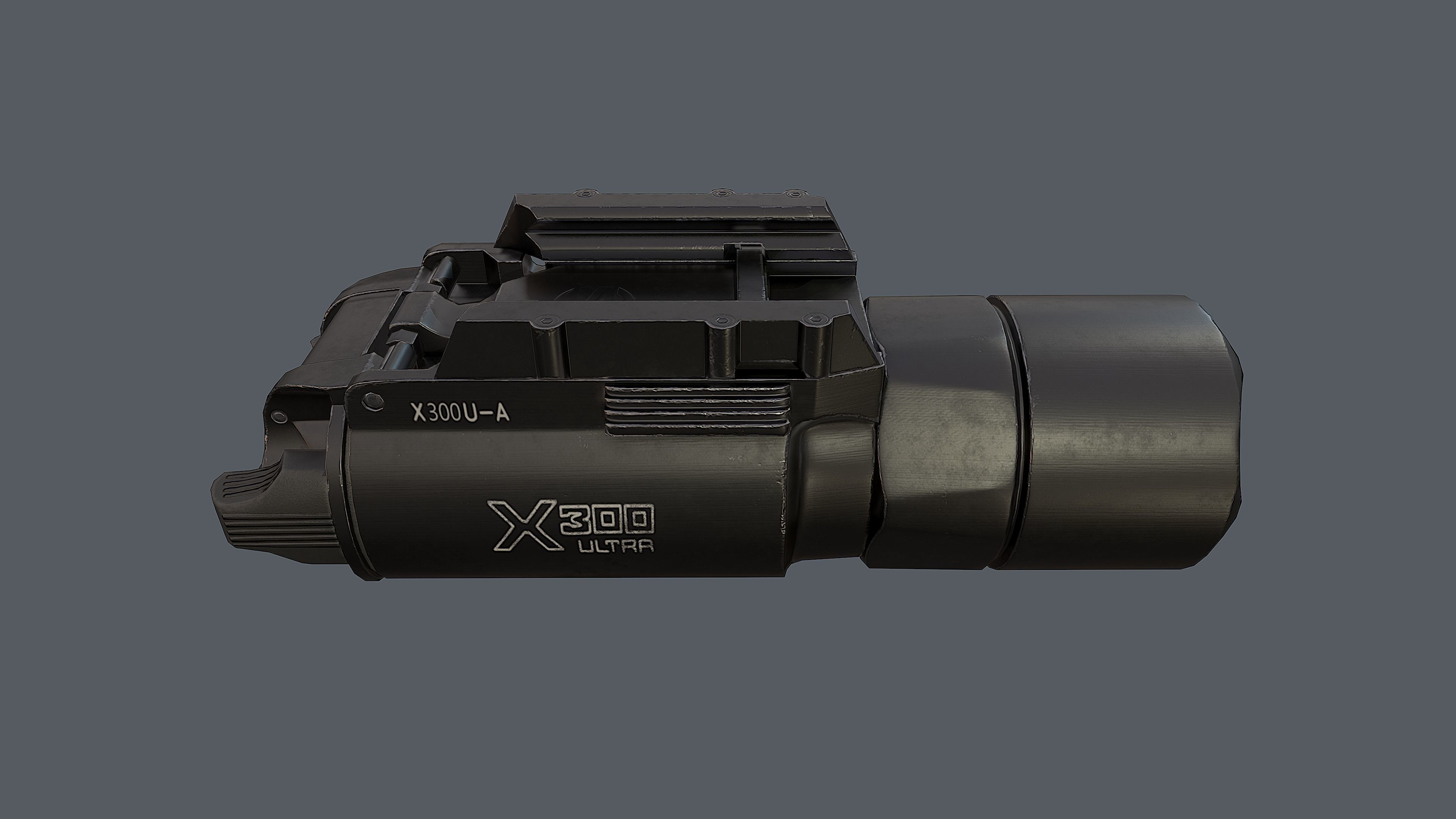 Weapon mounted light SureFire X300U-A Ultra Low-poly 3D model_11