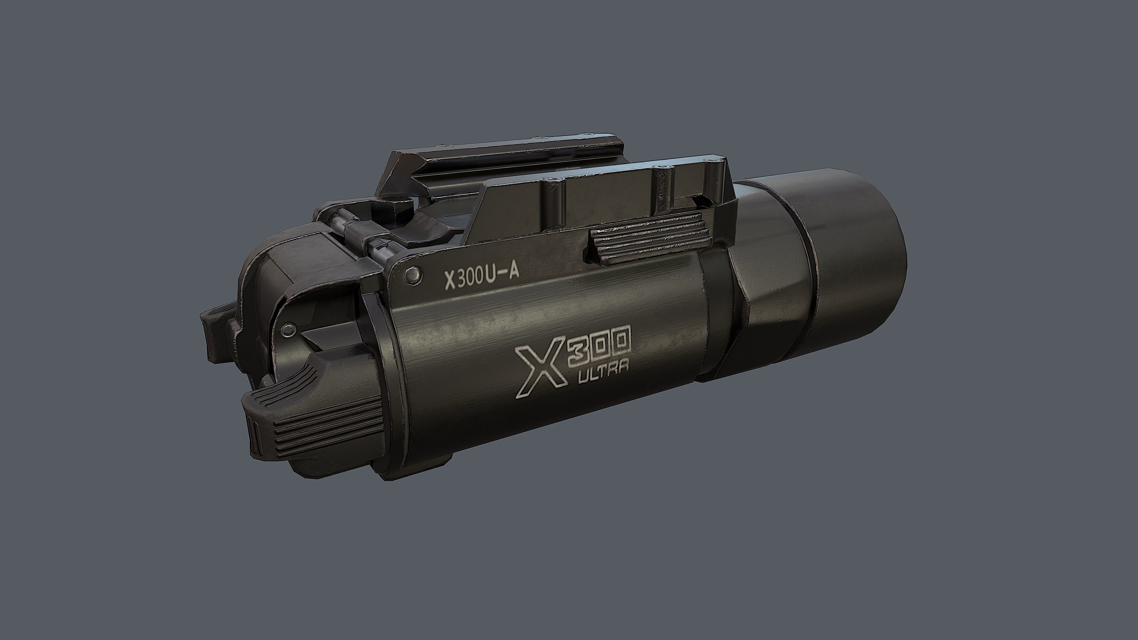 Weapon mounted light SureFire X300U-A Ultra Low-poly 3D model_10