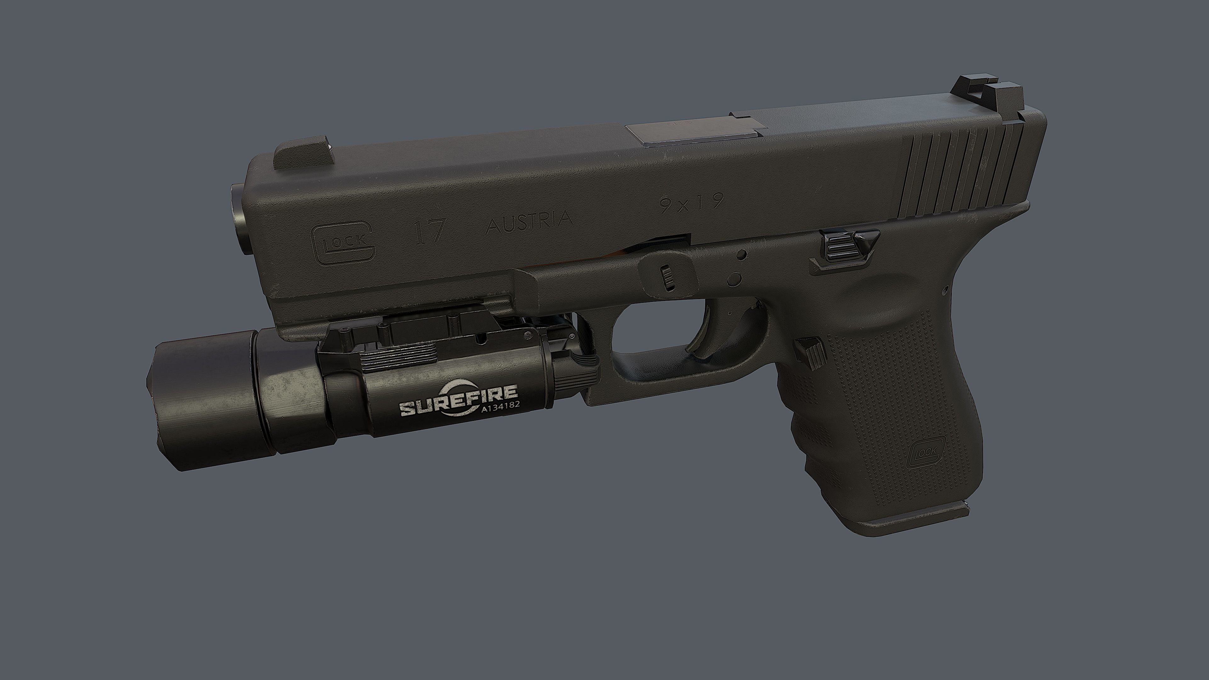 Weapon mounted light SureFire X300U-A Ultra Low-poly 3D model_15