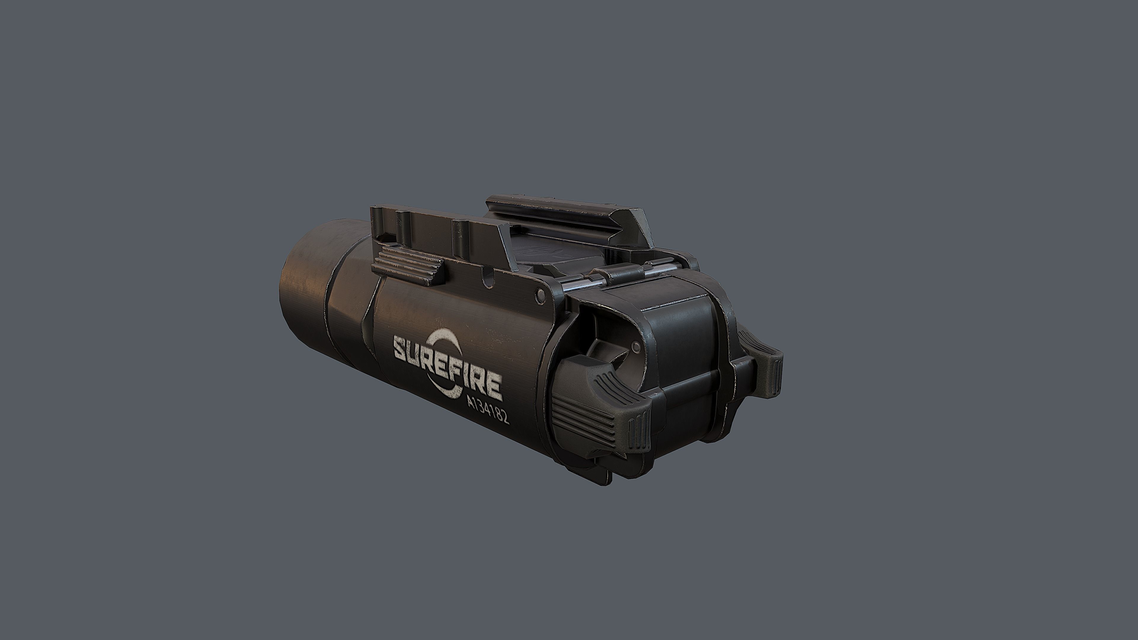 Weapon mounted light SureFire X300U-A Ultra Low-poly 3D model_8