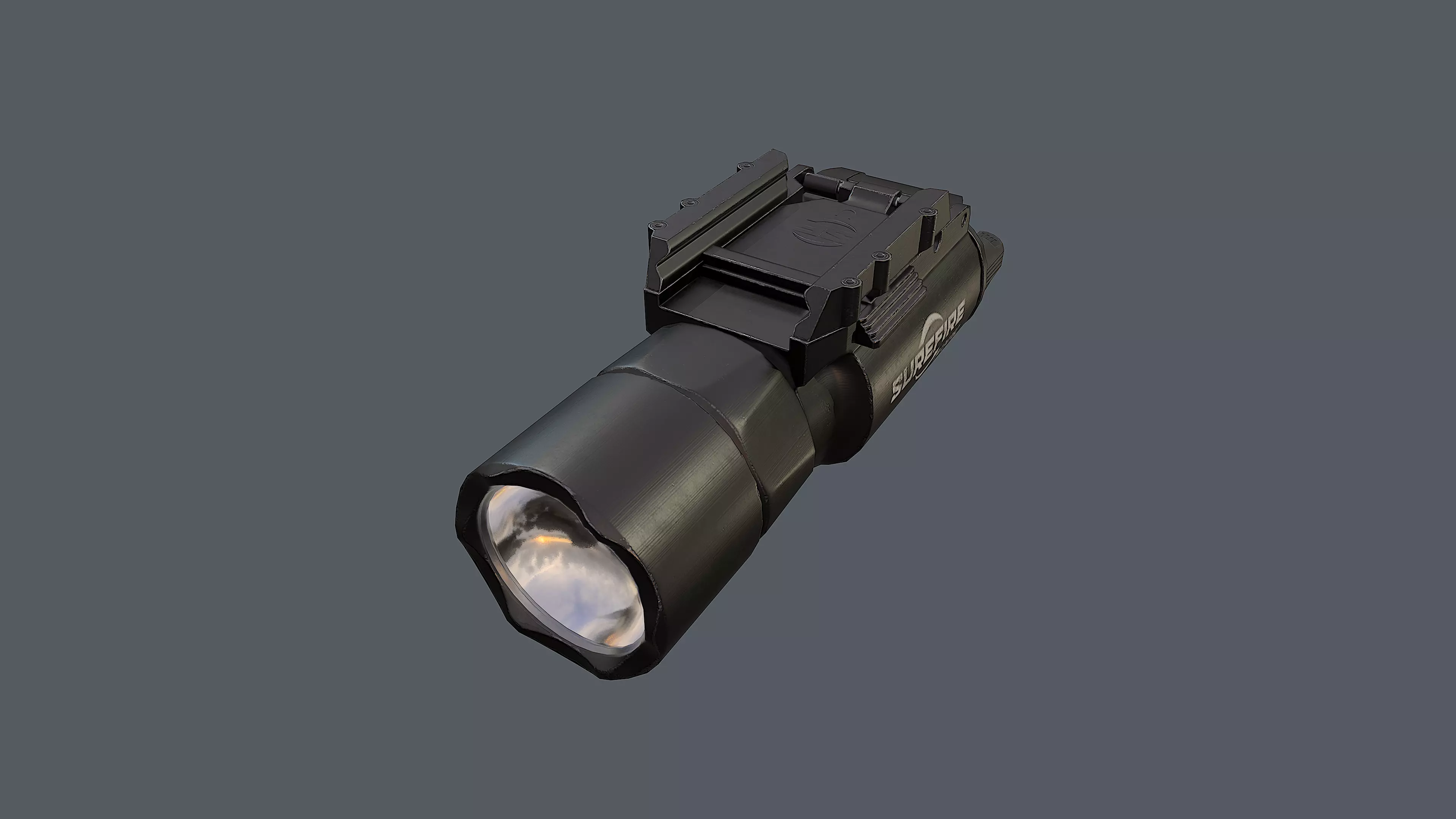 Weapon mounted light SureFire X300U-A Ultra Low-poly 3D model_0