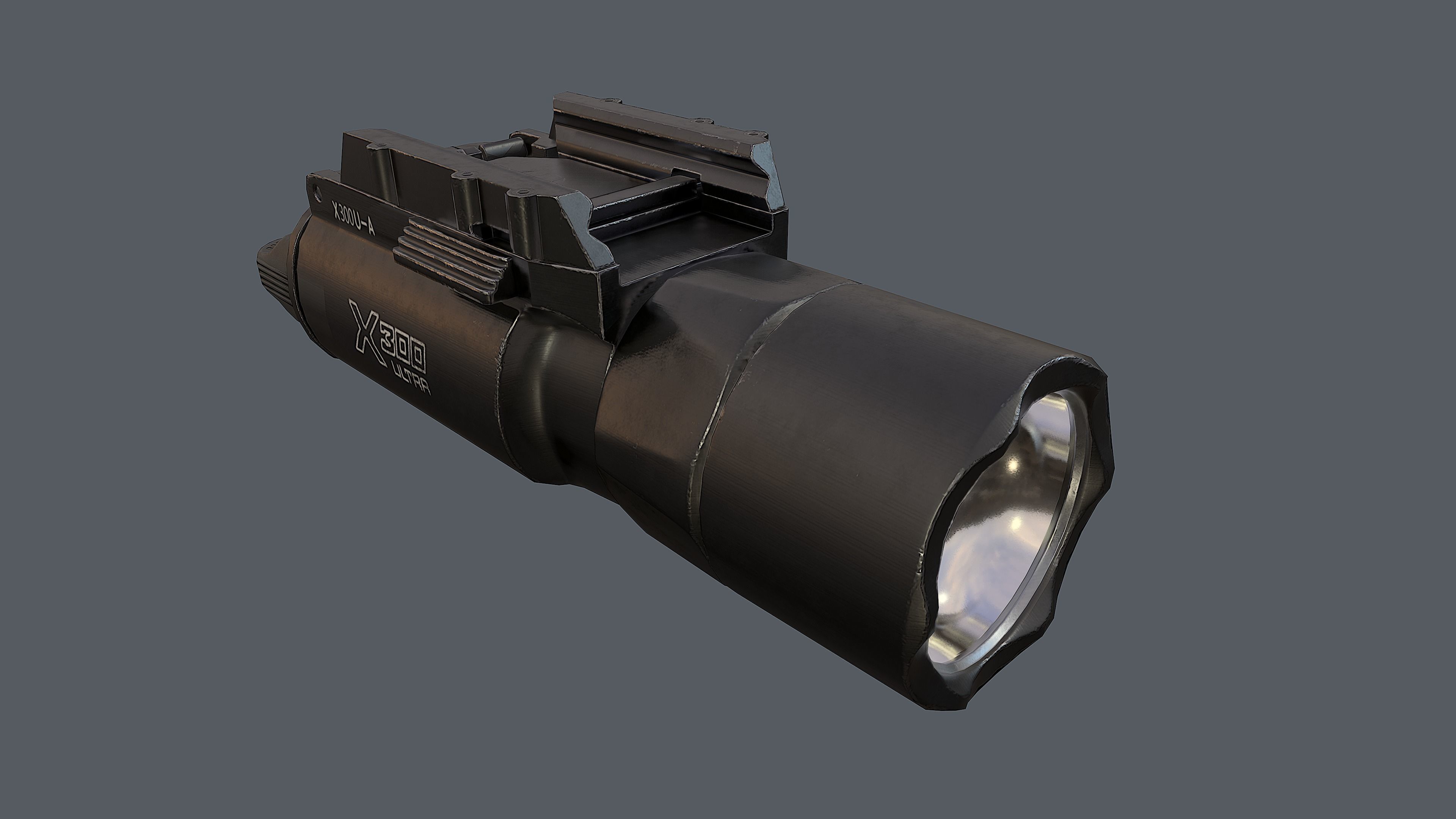 Weapon mounted light SureFire X300U-A Ultra Low-poly 3D model_12