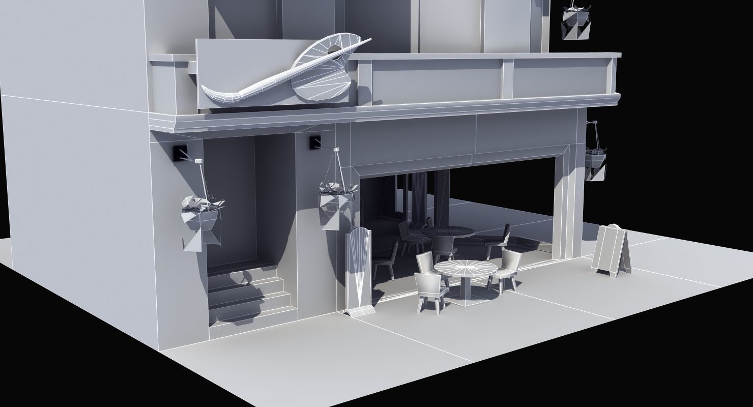 Cafe Diner 3D model_26