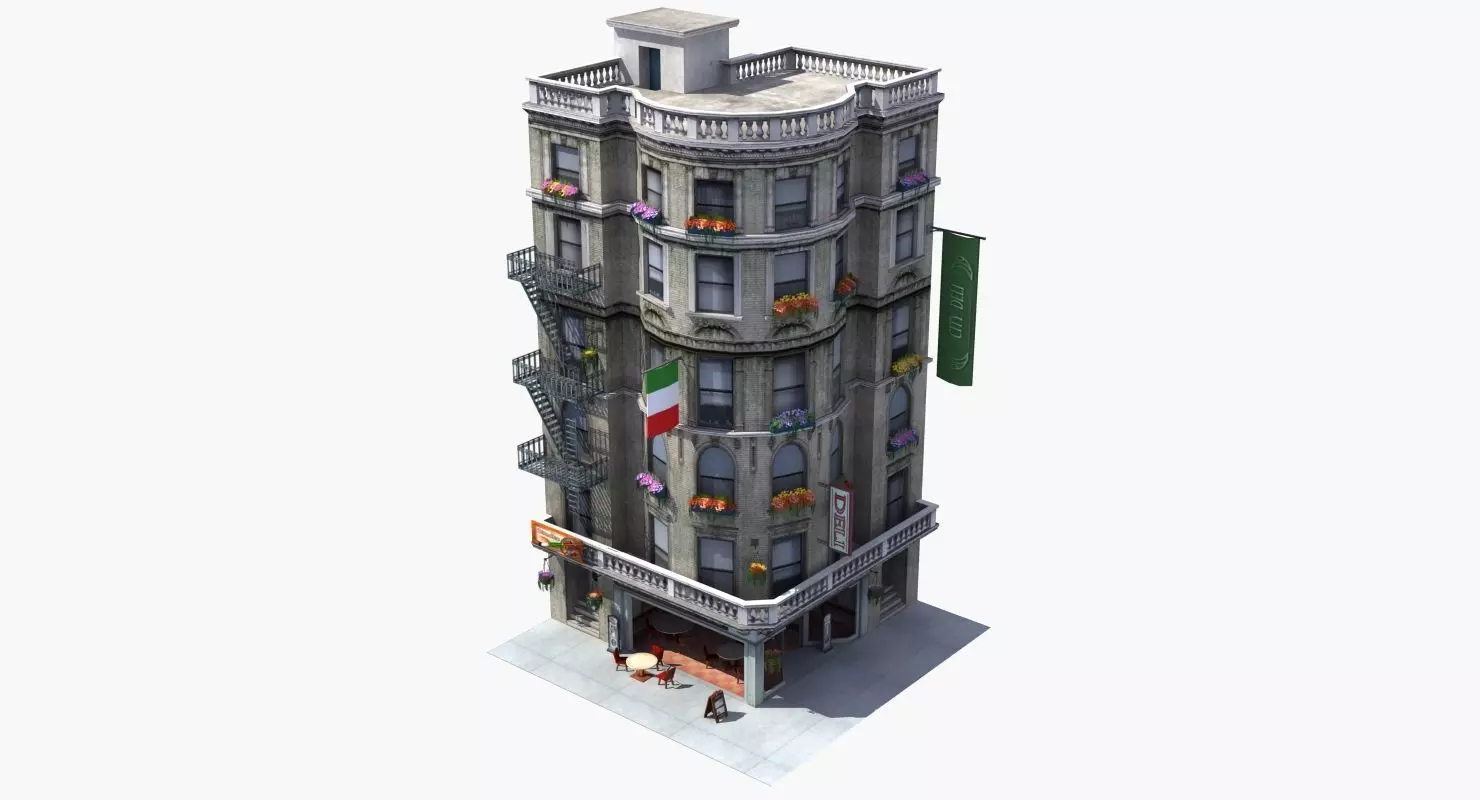 Cafe Diner 3D model_0