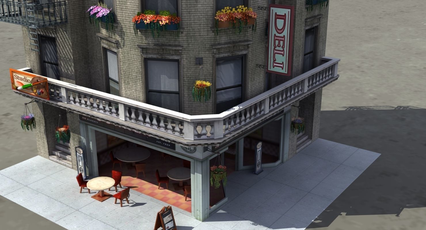 Cafe Diner 3D model_2