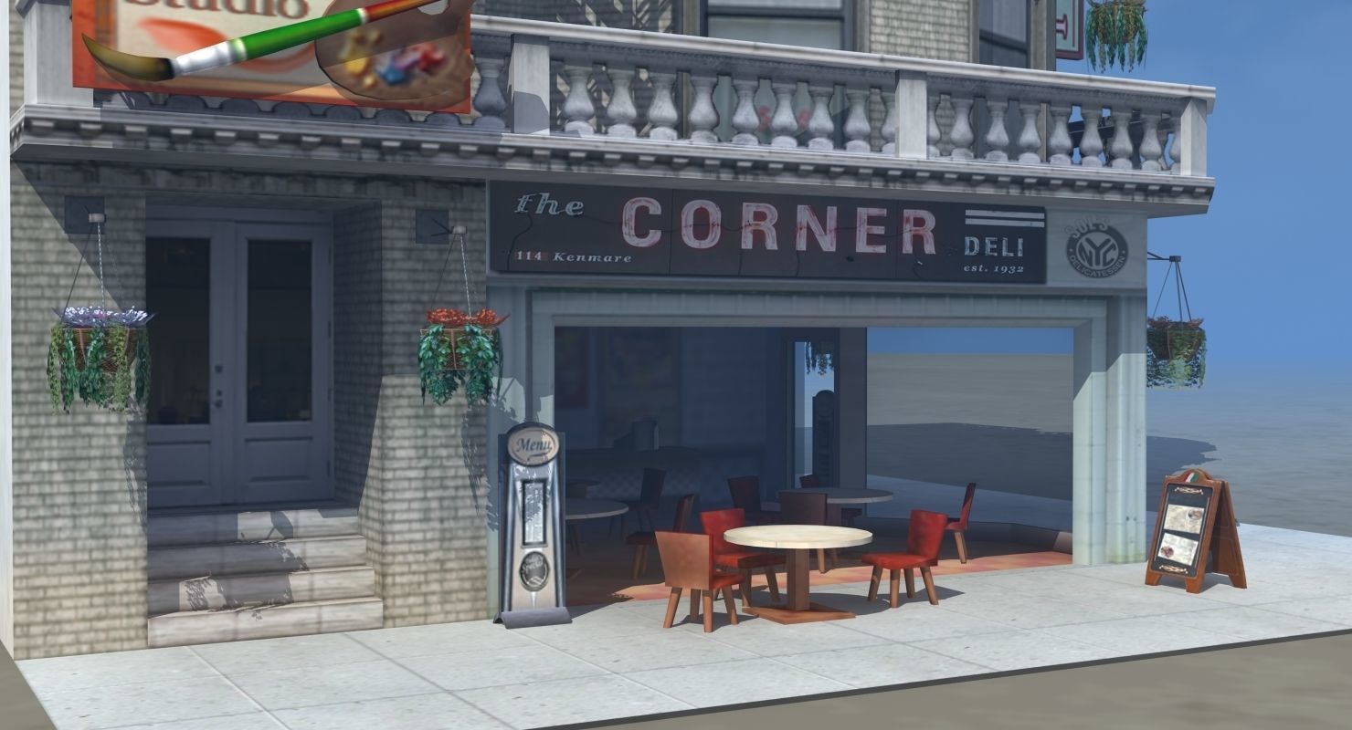 Cafe Diner 3D model_1