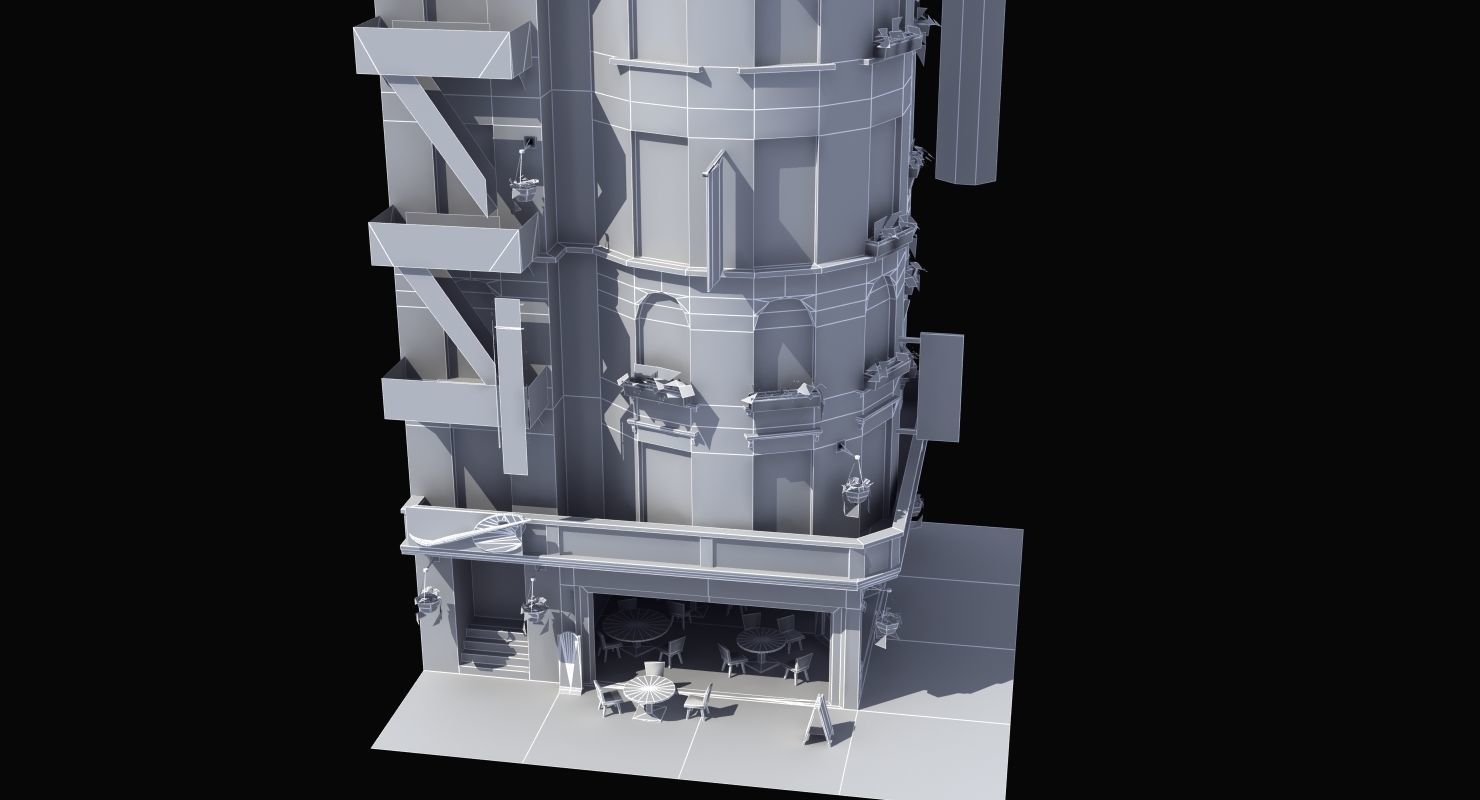 Cafe Diner 3D model_29