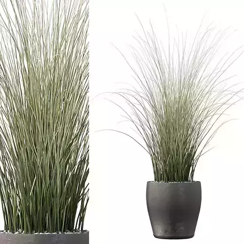 Grass artificial plant in vase
