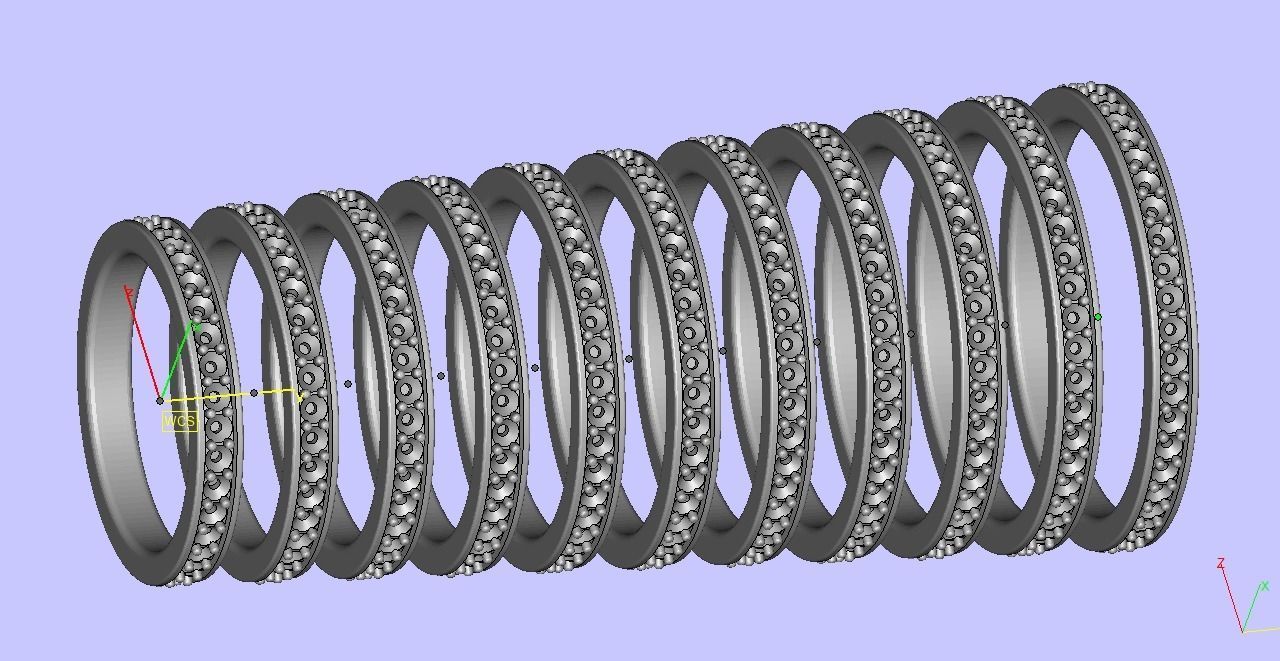 Eternity Diamond Wedding band 3d model 3D print model_10