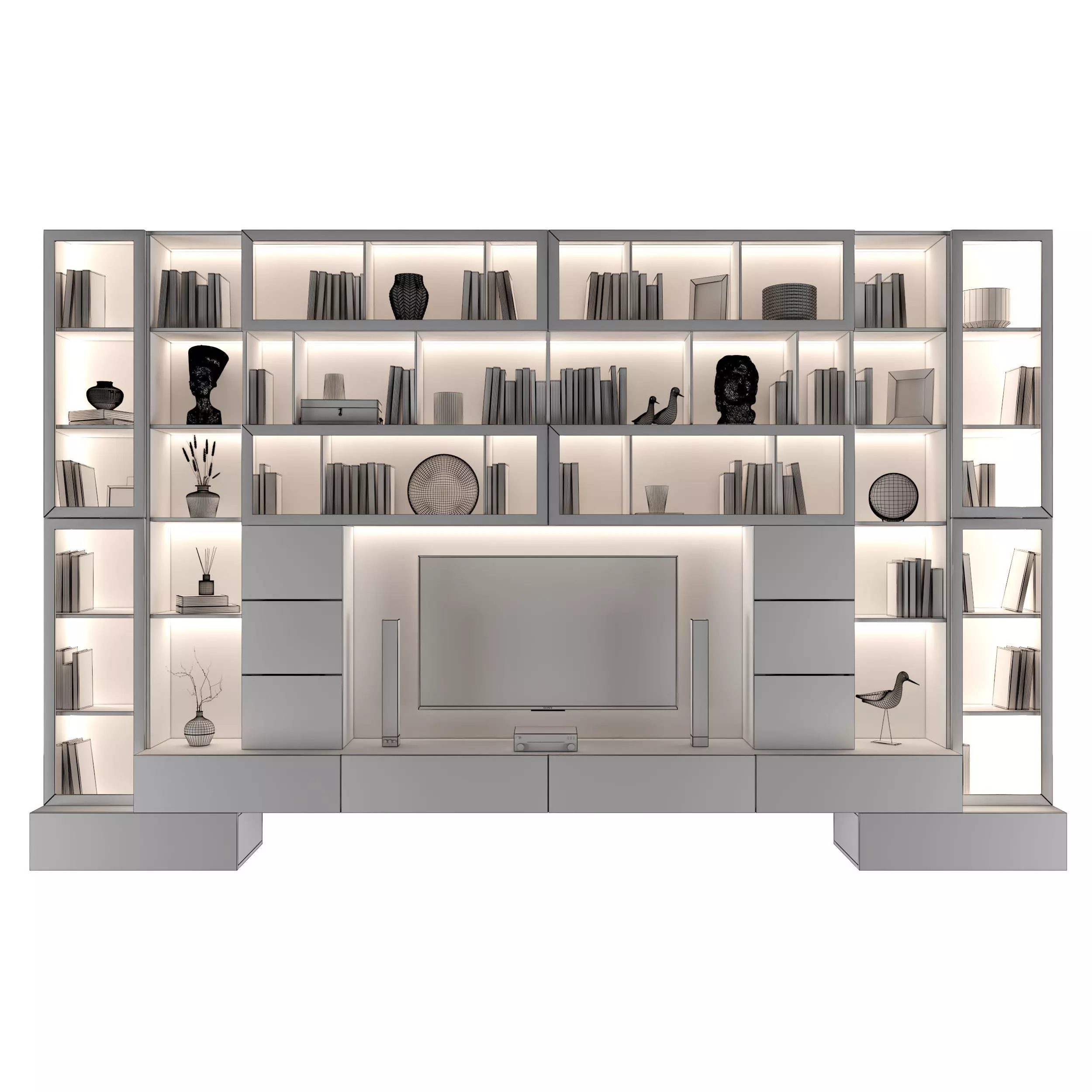 Wall TV Unit Free 3D model