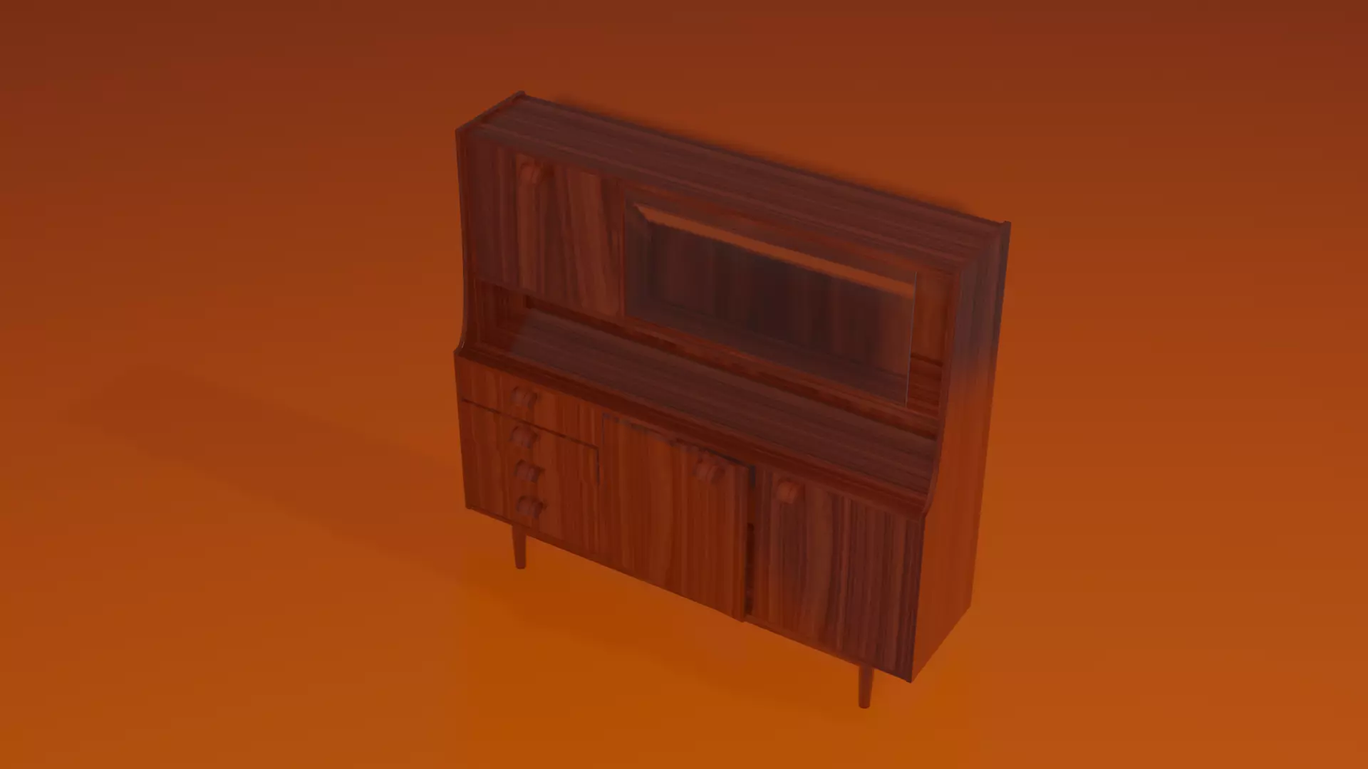 Soviet wardrobe  3D model_0