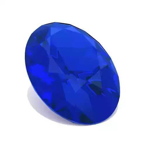 Sapphire Gem - Oval Cut 3D print model