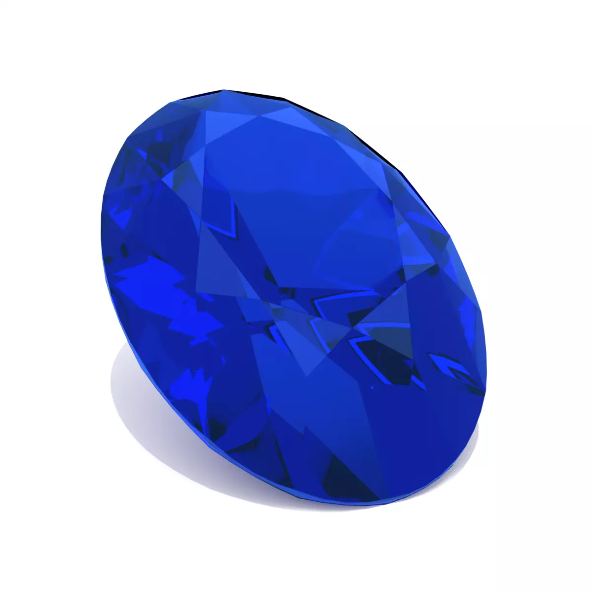 Sapphire Gem - Oval Cut 3D print model_0