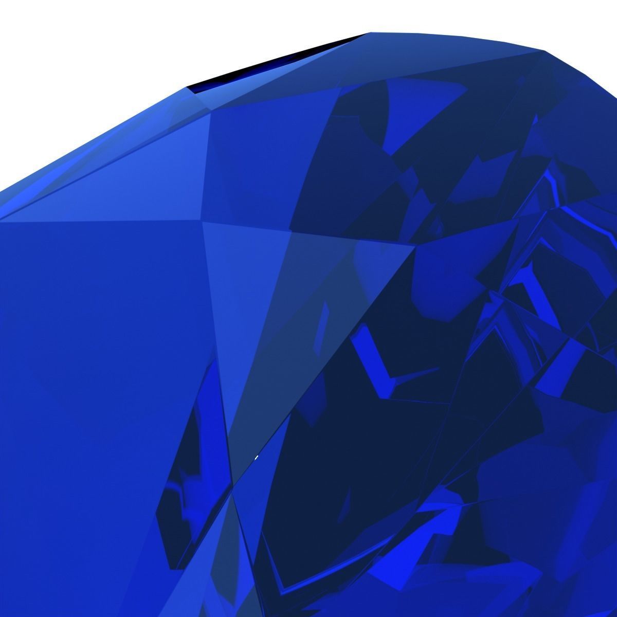 Sapphire Gem - Oval Cut 3D print model_2