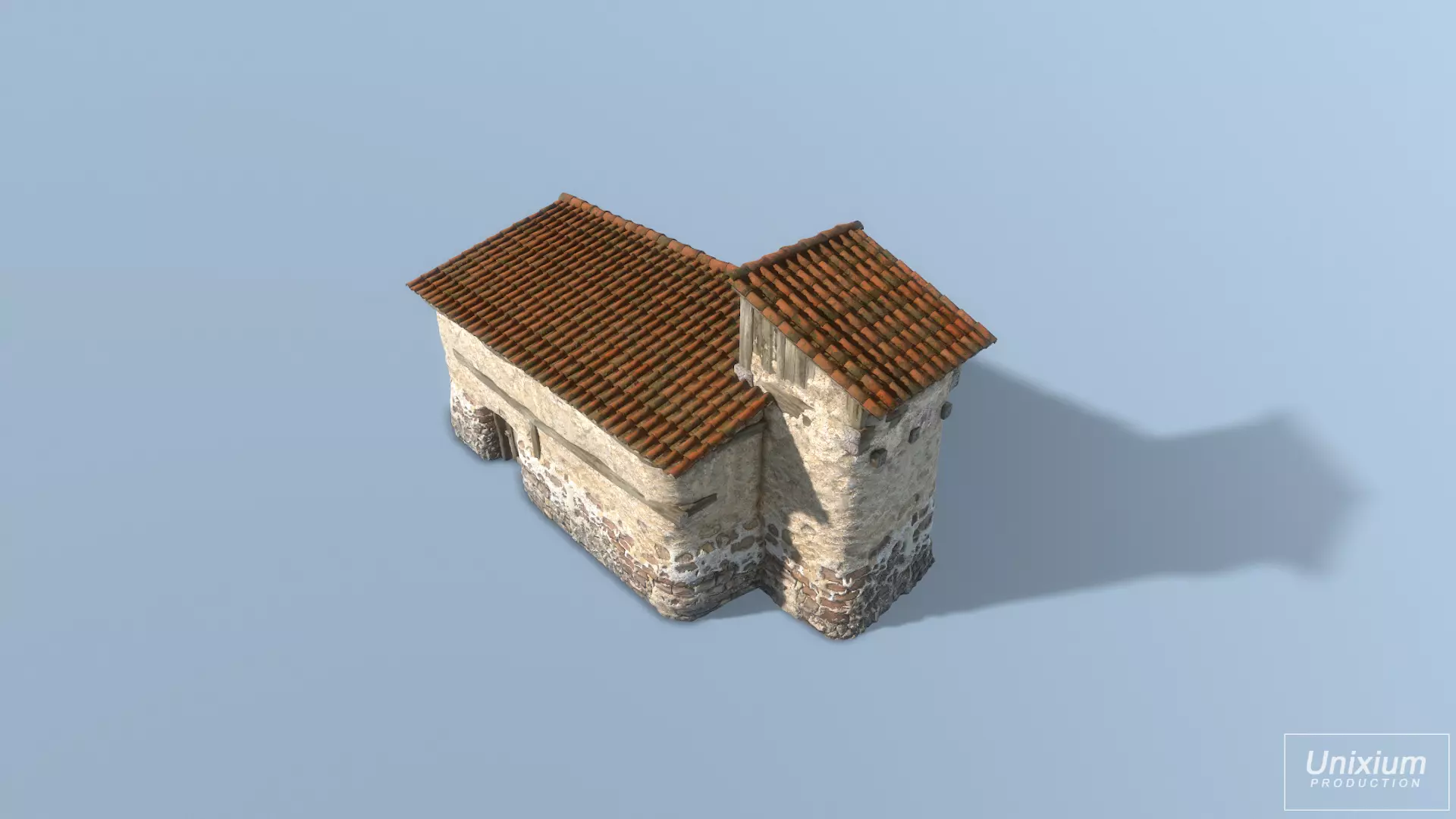 Classic Age Greek House Low-poly 3D model_0