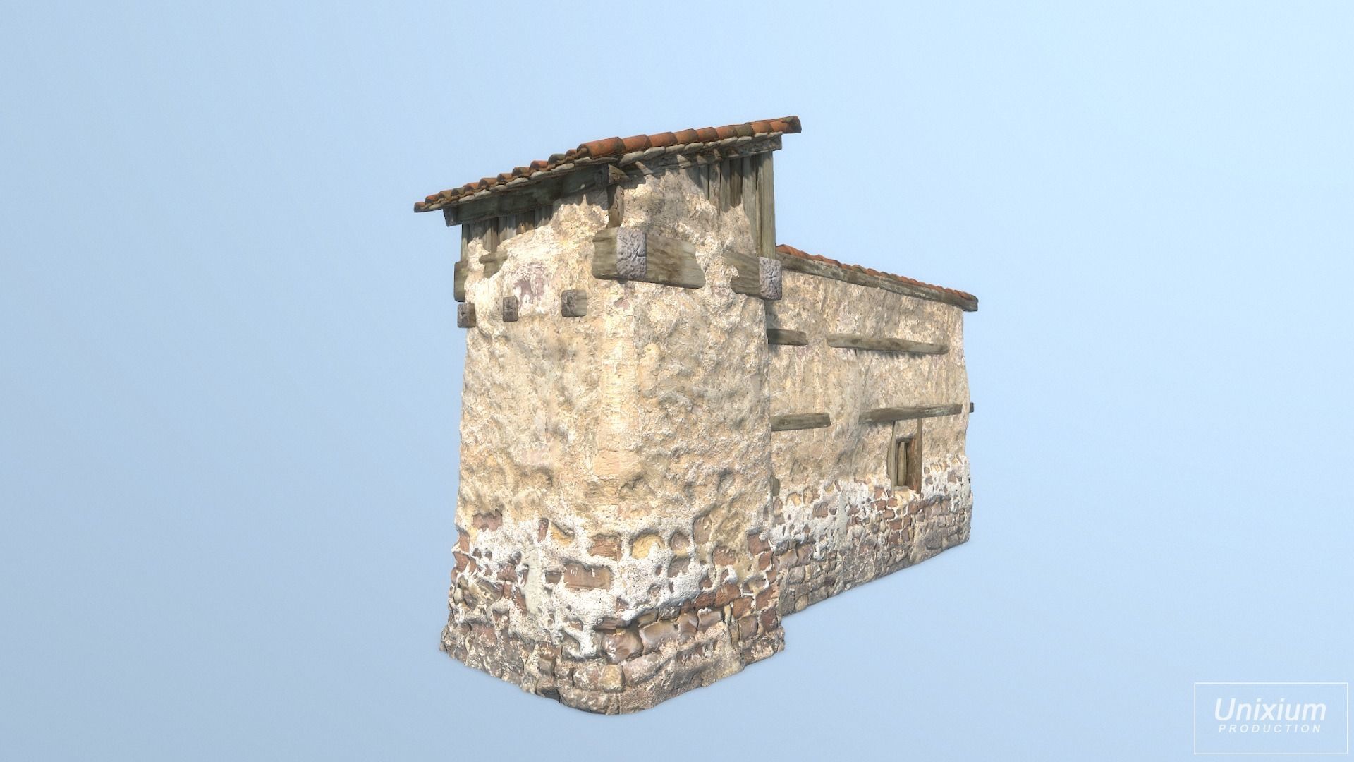 Classic Age Greek House Low-poly 3D model_8
