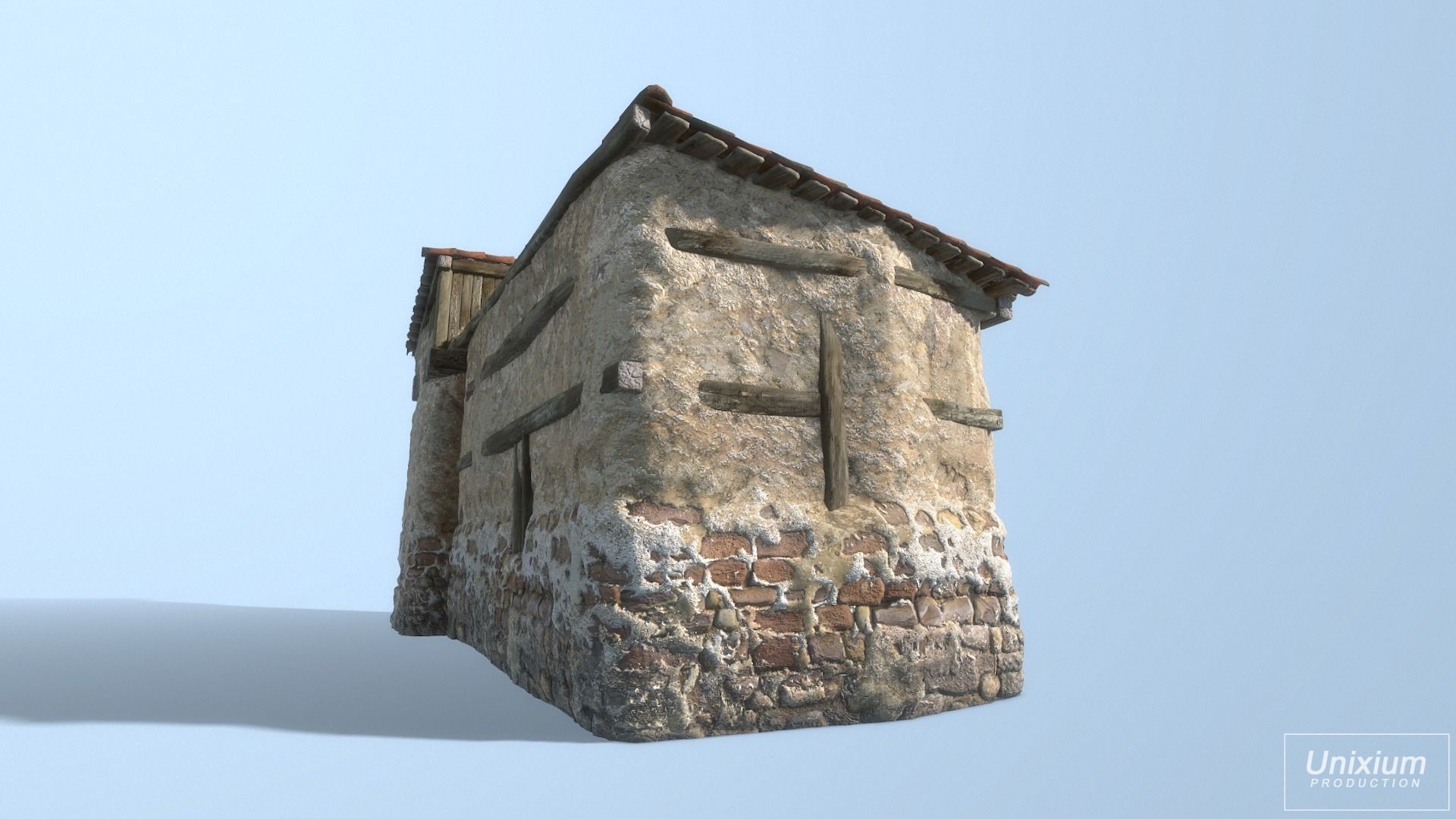 Classic Age Greek House Low-poly 3D model_2