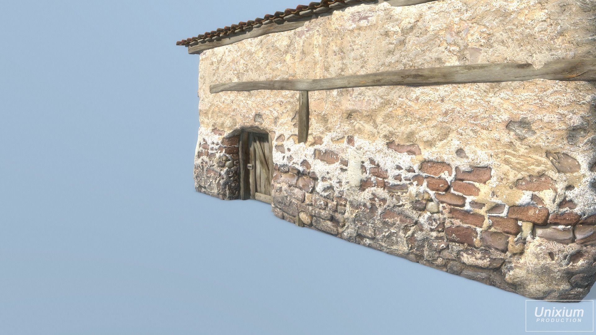 Classic Age Greek House Low-poly 3D model_3