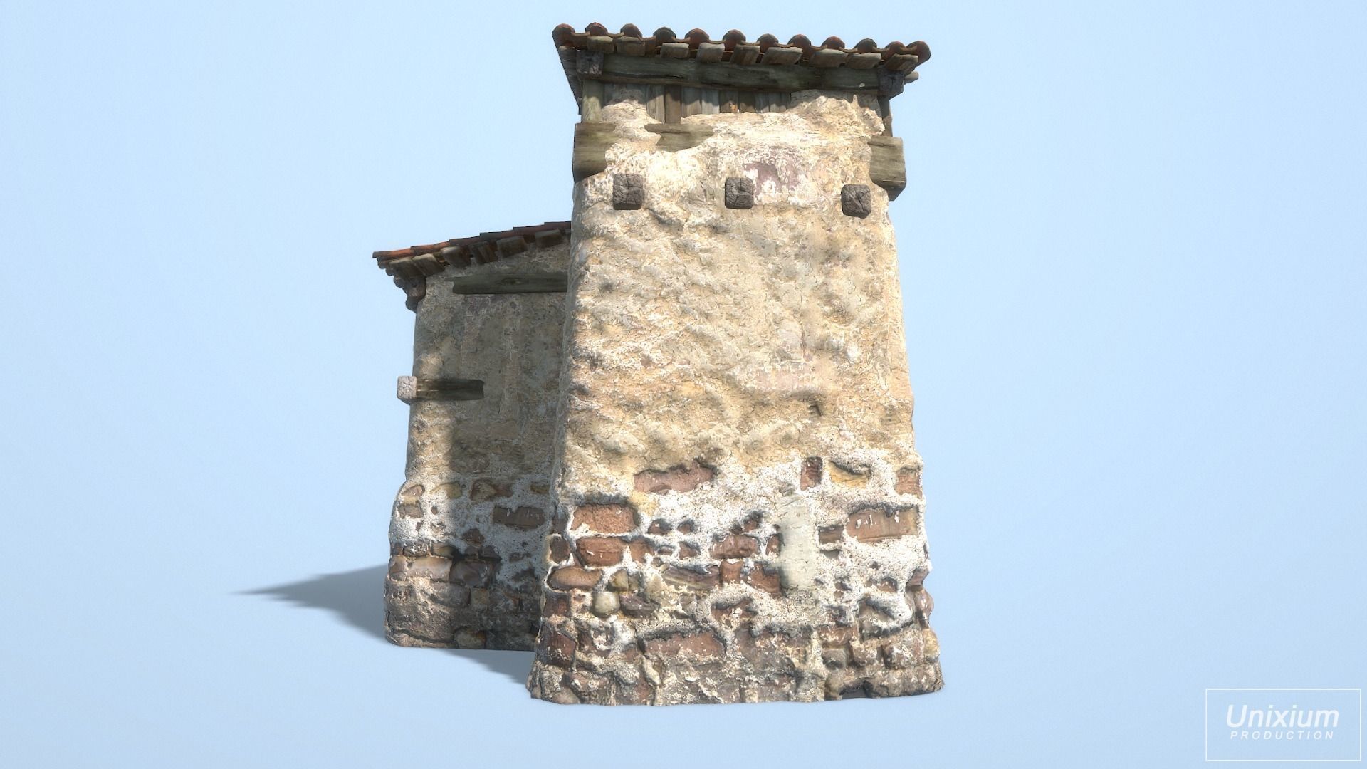 Classic Age Greek House Low-poly 3D model_10