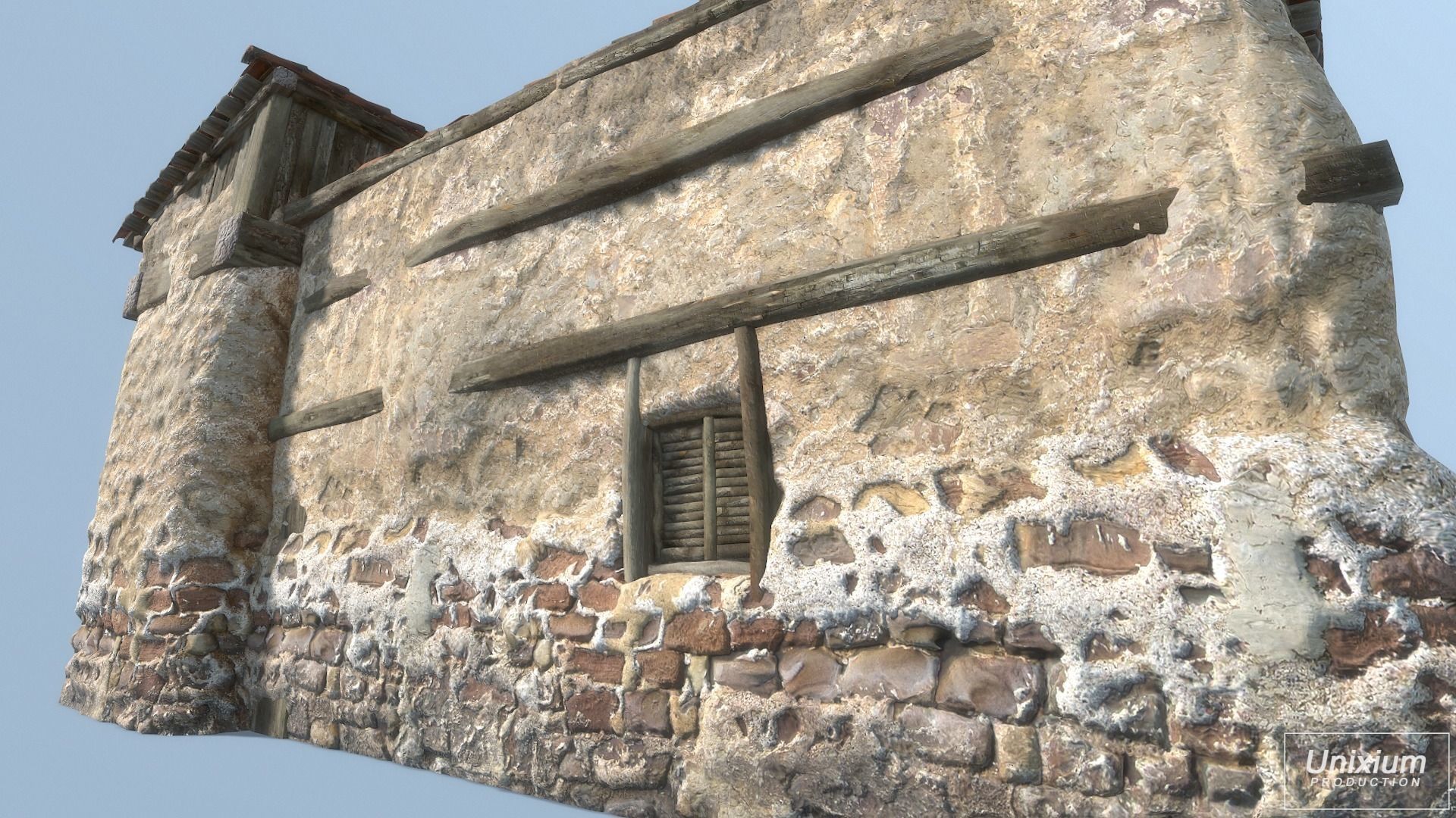 Classic Age Greek House Low-poly 3D model_9