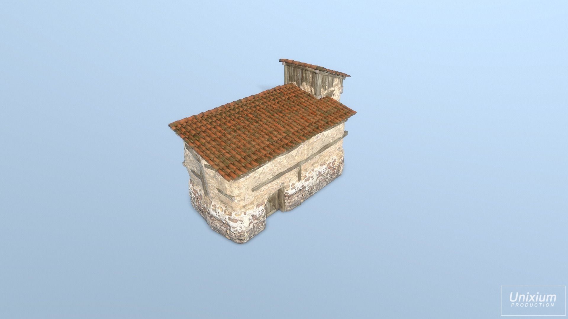 Classic Age Greek House Low-poly 3D model_5
