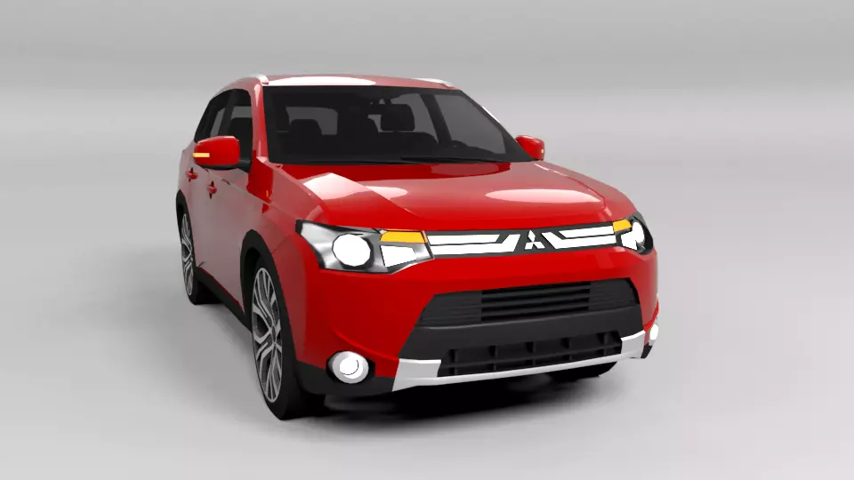 MITSHUBISHI OUTLANDER LOWPOLY Low-poly 3D model