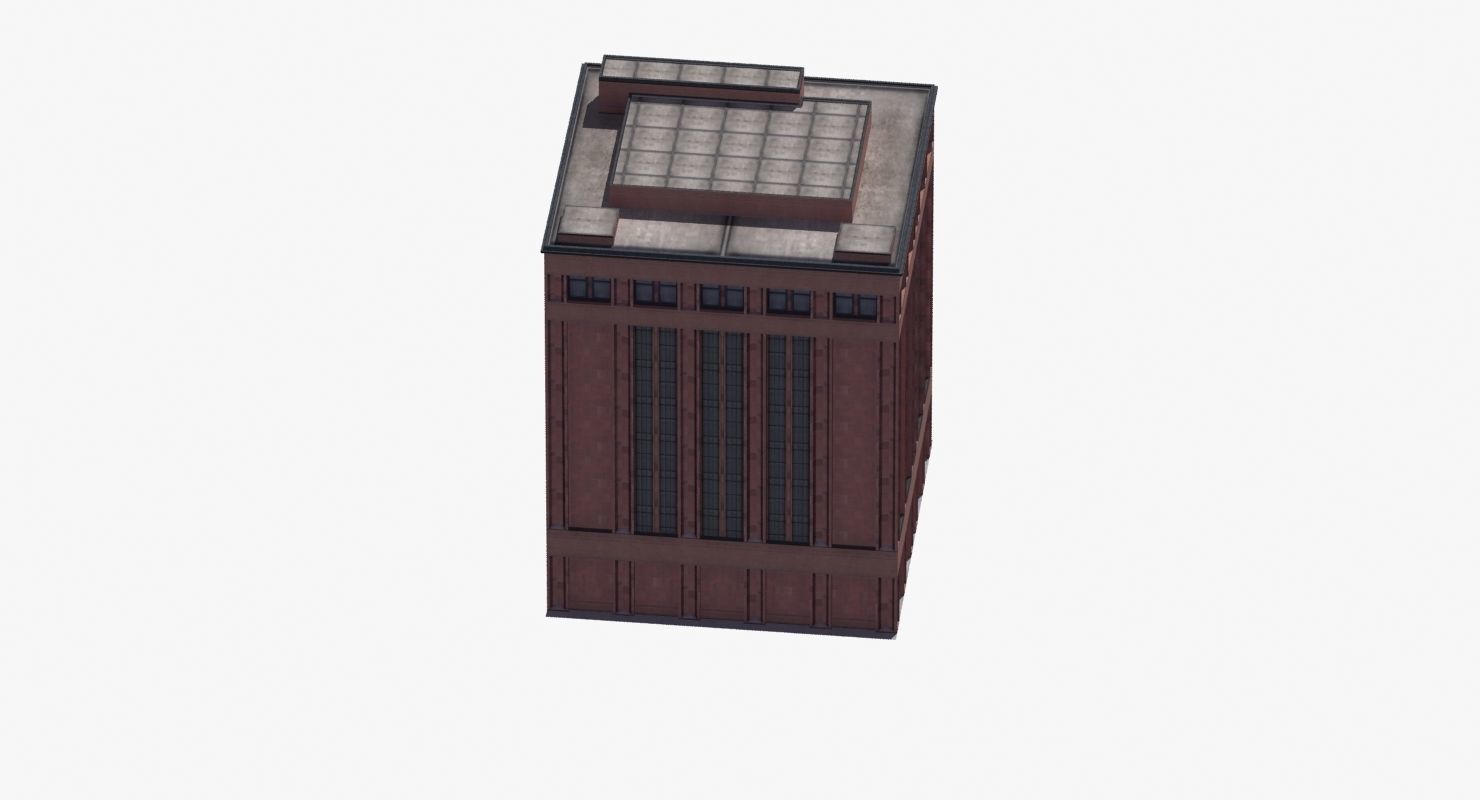 Office Library Building Low-poly 3D model_44
