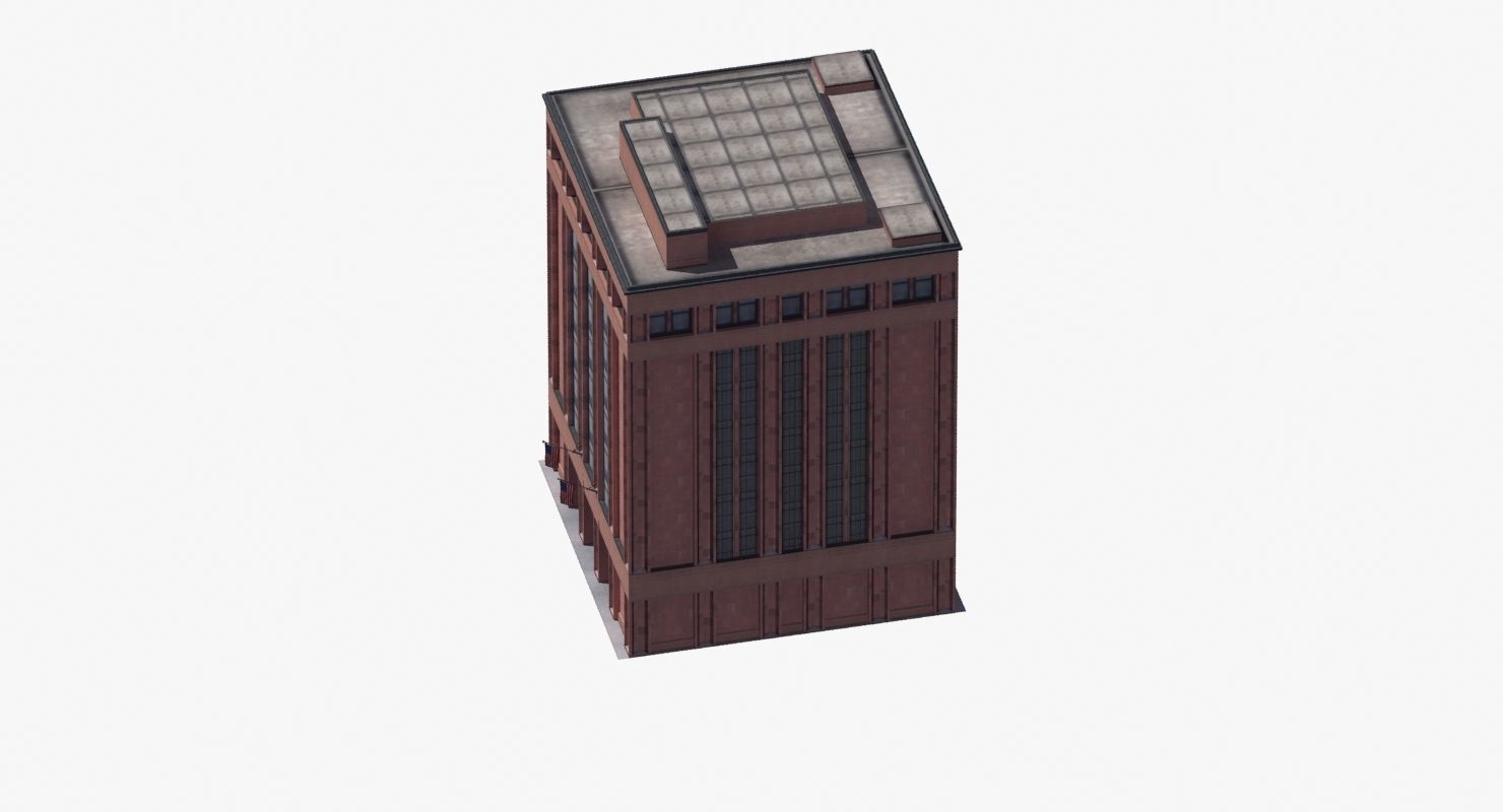 Office Library Building Low-poly 3D model_53