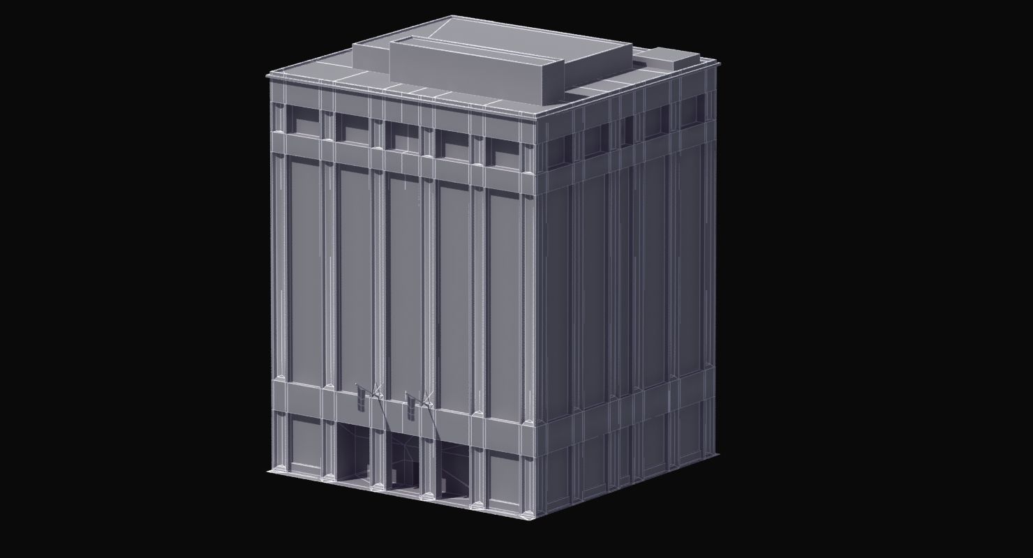 Office Library Building Low-poly 3D model_13